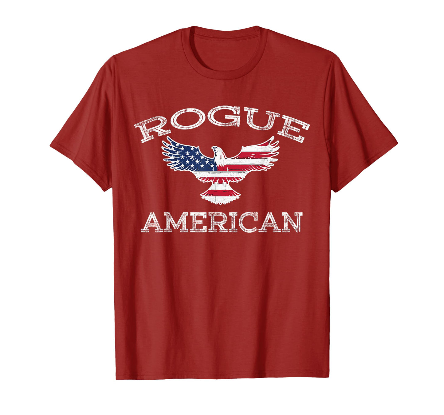 Rogue America Distressed USA Flag Eagle T-Shirt for Women Men