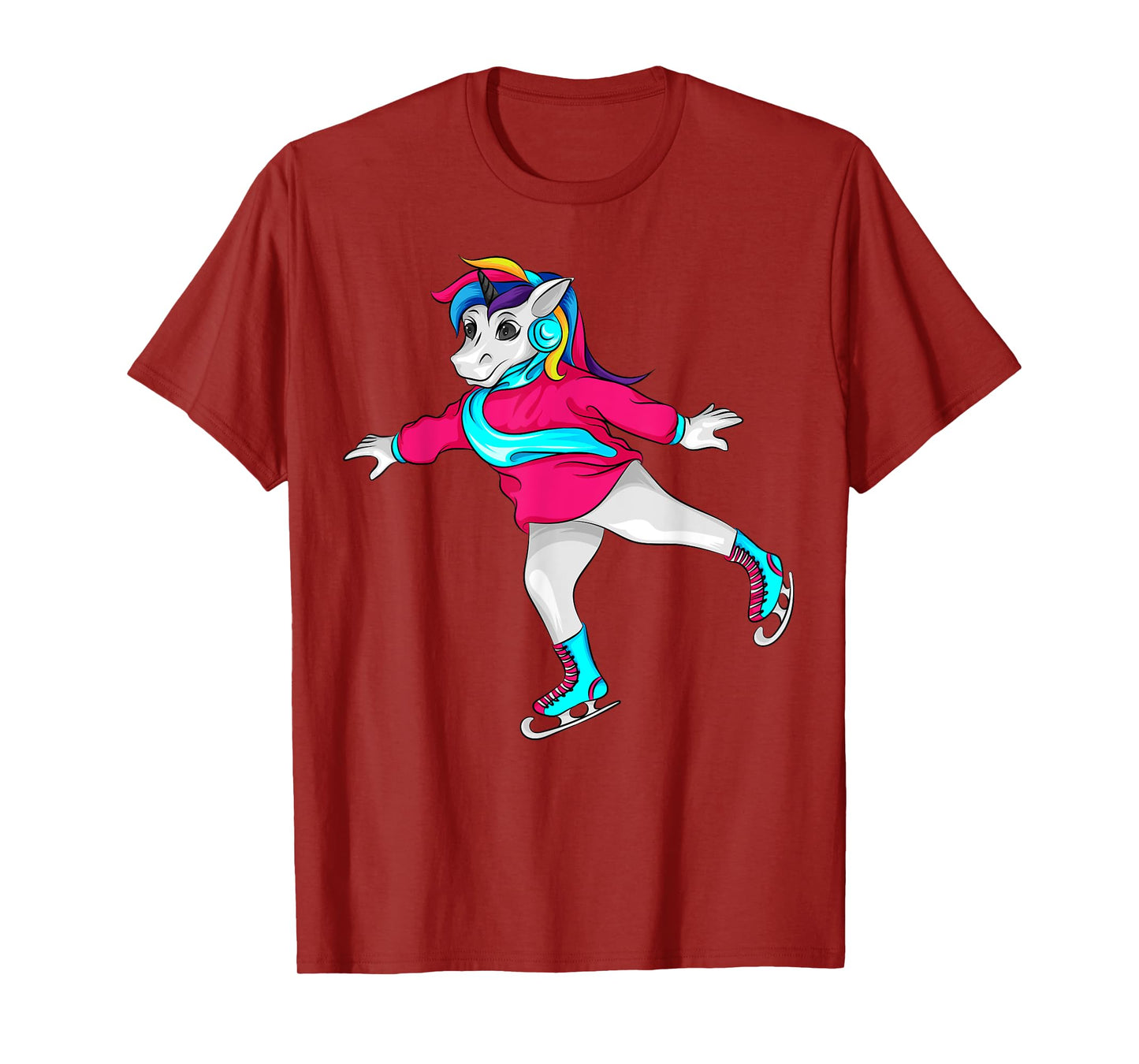 Figure Skating Unicorn Cool Pair Ice Skater Girl Funny Gift T-Shirt