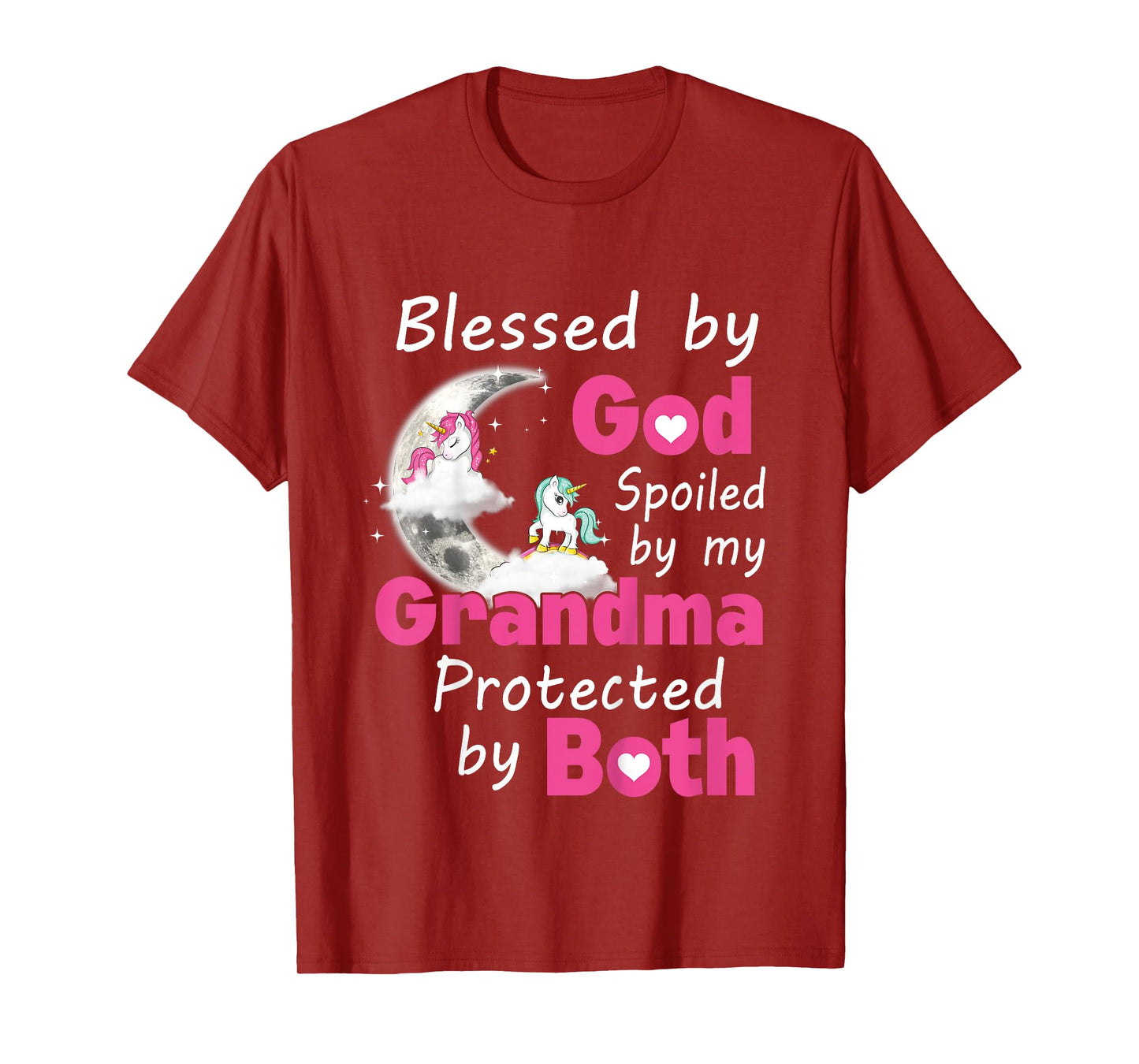 Blessed By God Spoiled By My Grandma Protected By Both T-Shirt