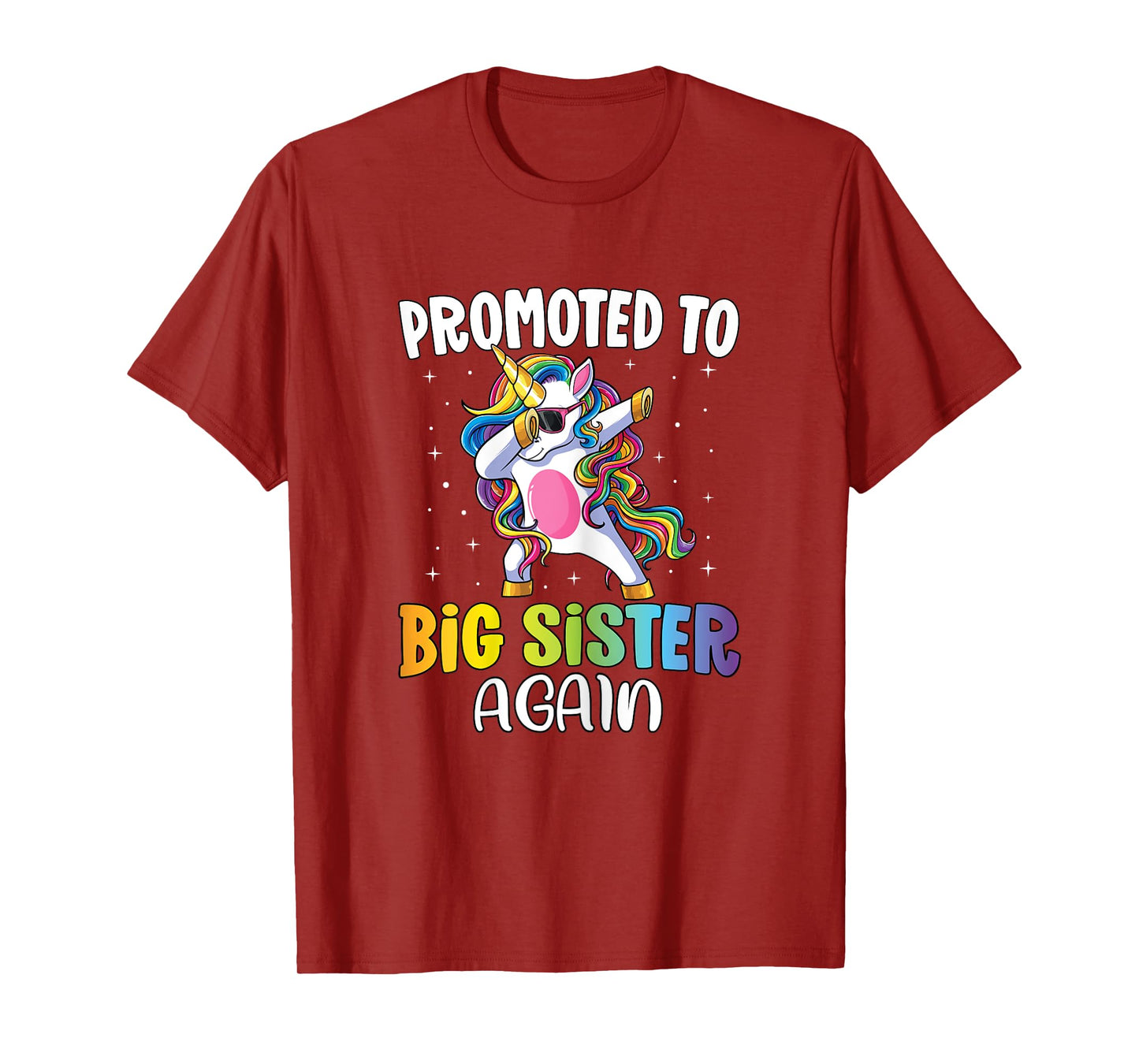 Promoted to Big Sister Again Shirt Girls Sister Unicorn T-Shirt