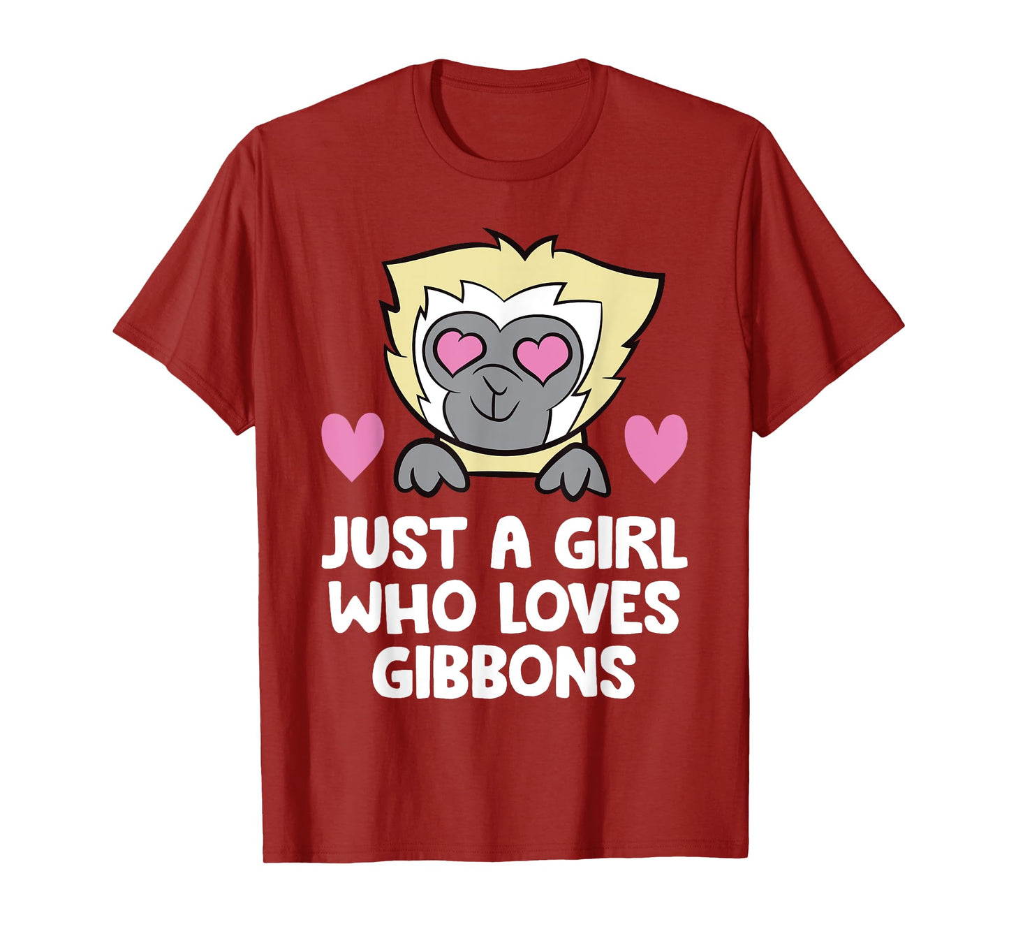 Just a Girl Who Loves Gibbons Cute Gibbon Monkey T-Shirt