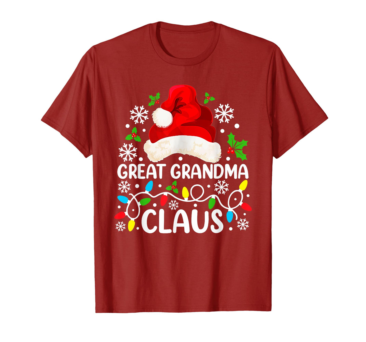 Great Grandma Claus Funny Christmas Family Matching T-Shirt
