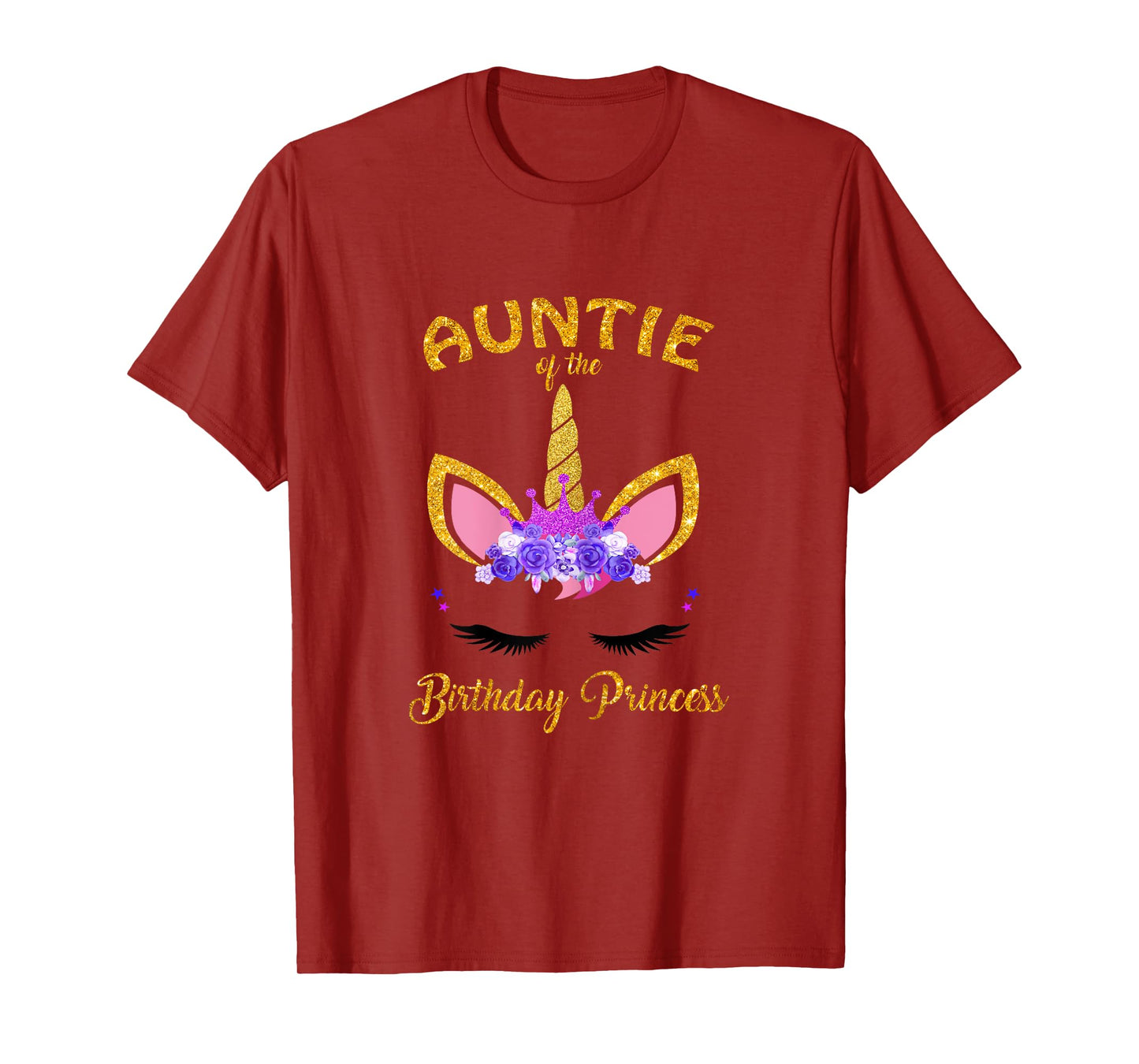 Aunt Of The Birthday Princess Unicorn Birthday Girl Auntie T-Shirt