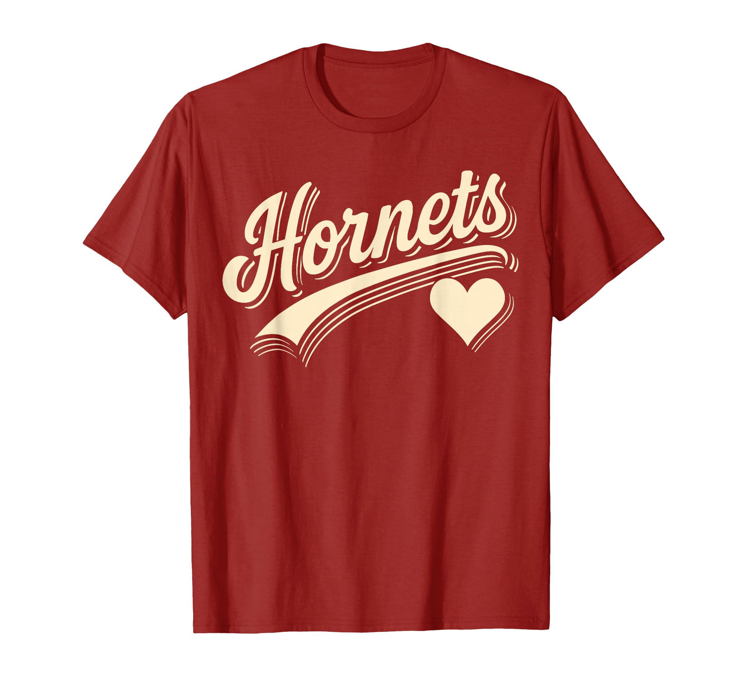 Vintage Hornets Heart Name Gift for Men Women Kid Boy Girl T-Shirt