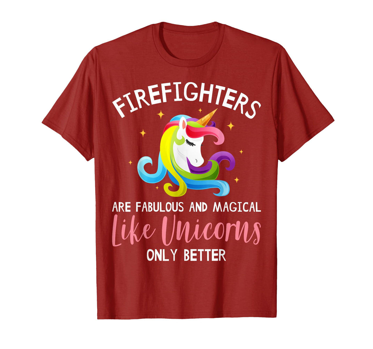 Firefighter Unicorn Apparel - Funny Cute Firefighters Design T-Shirt