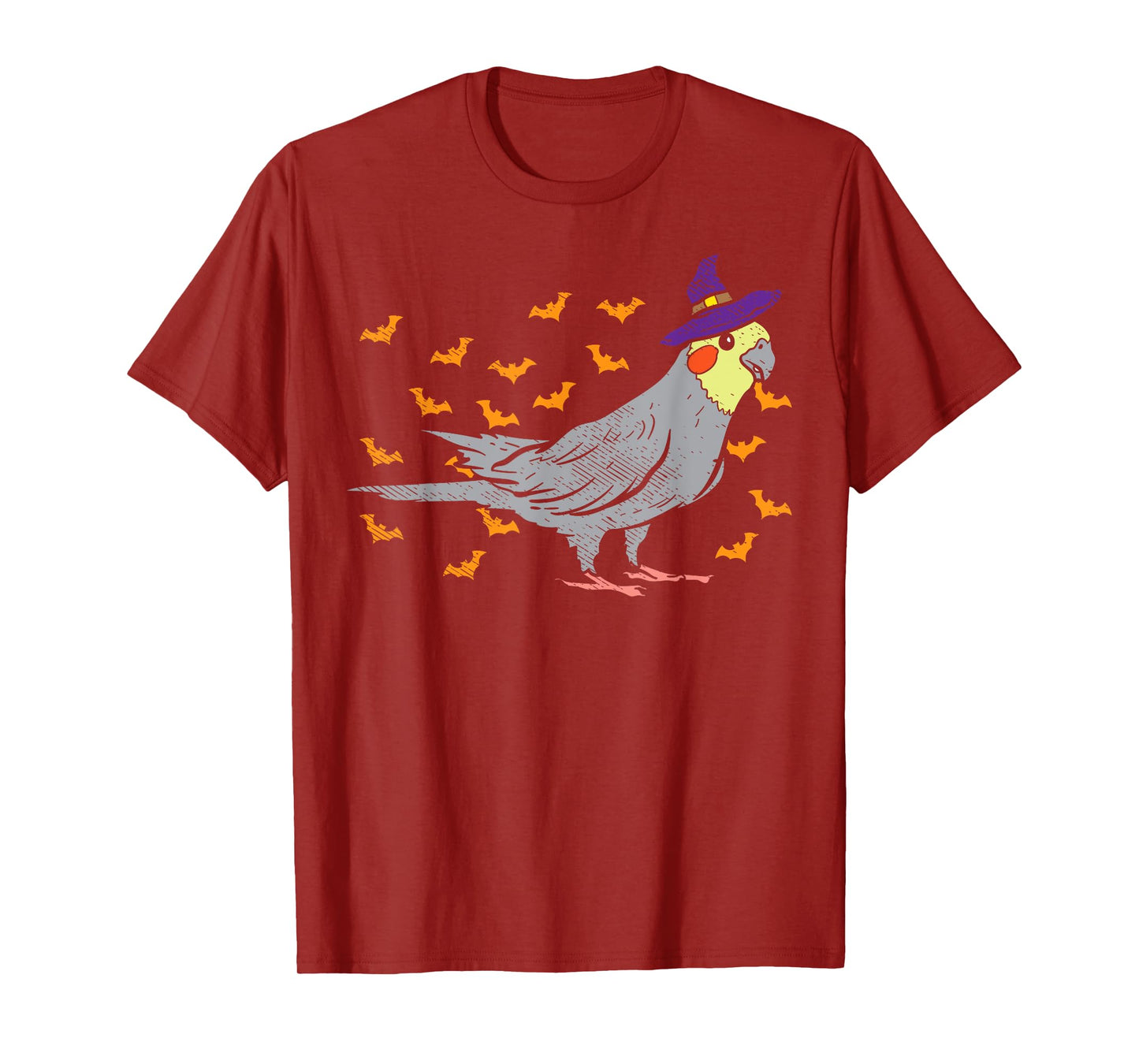 Cockatiel Bird Witch Hat Halloween Animal Lover Gift T-Shirt