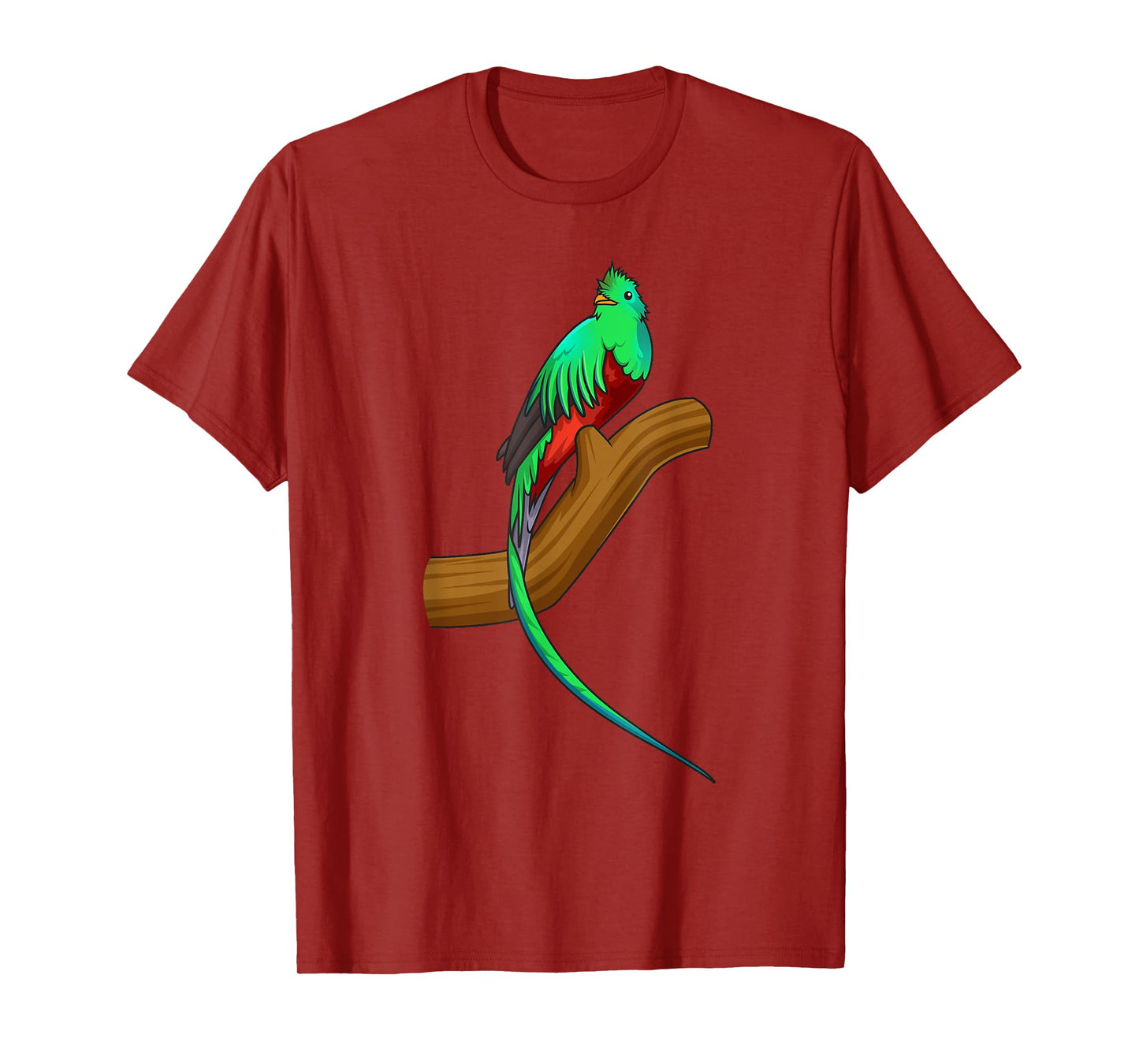 Resplendent Quetzal sitting on a Tree Branch Cute Beautiful T-Shirt