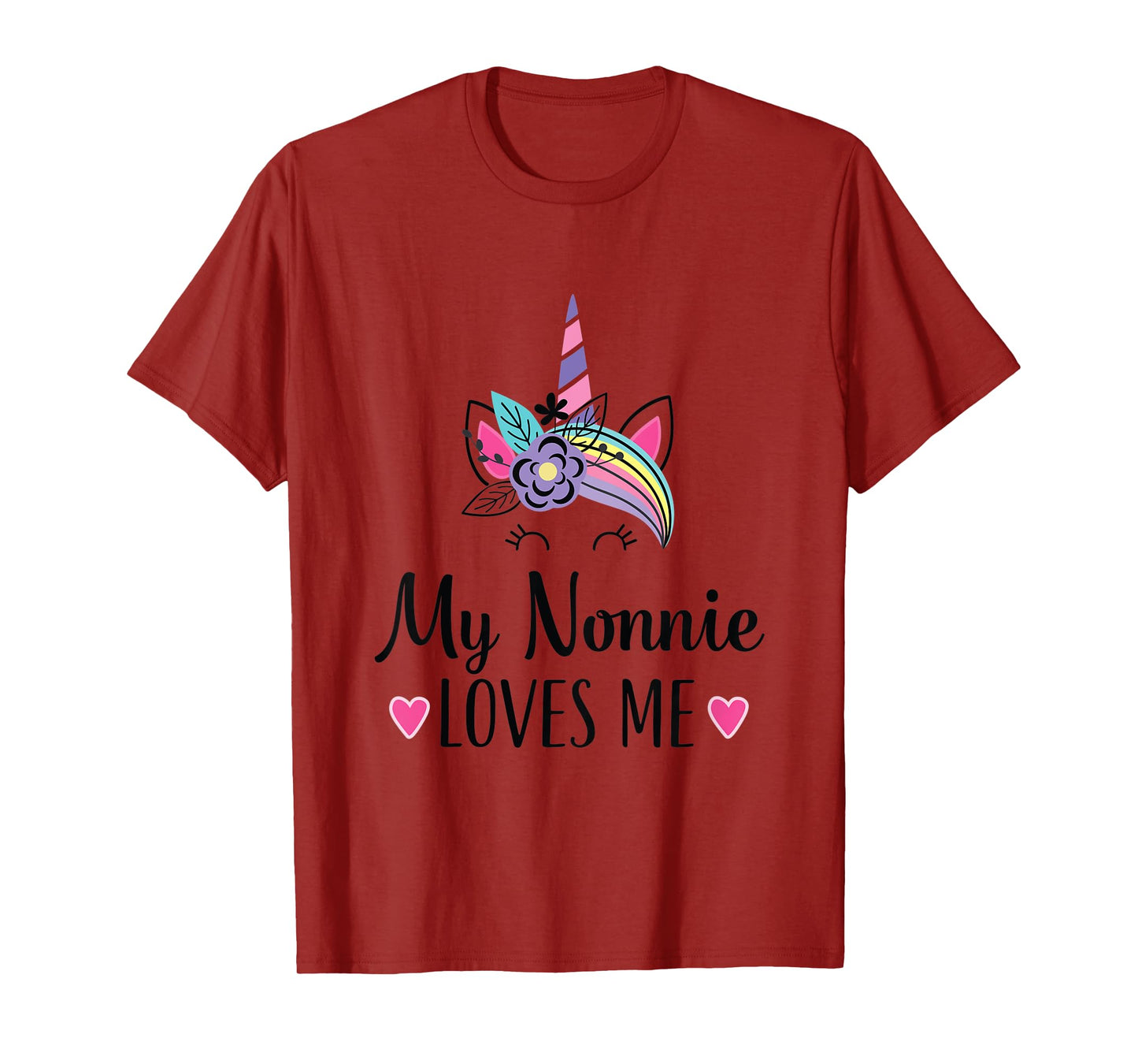 Kids My Nonnie Loves Me Granddaughter Unicorn T-Shirt