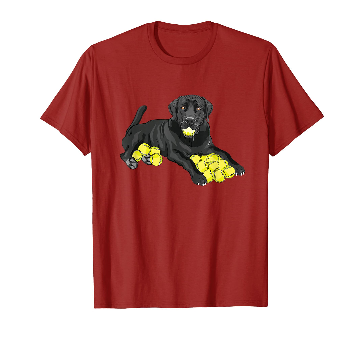 Black Labrador Retriever Tennis Ball Tennis Player Dog Lover T-Shirt