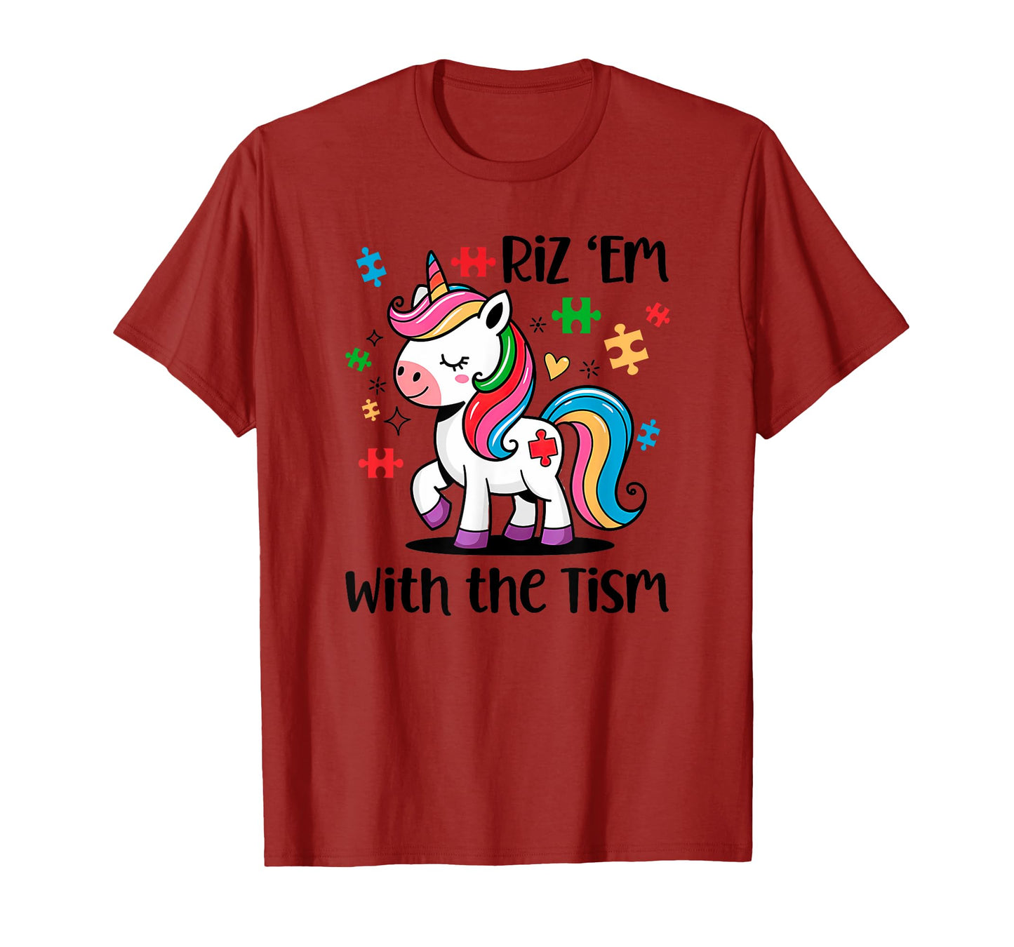 Riz 'Em with the Tism Unicorn Tee for Kids T-Shirt