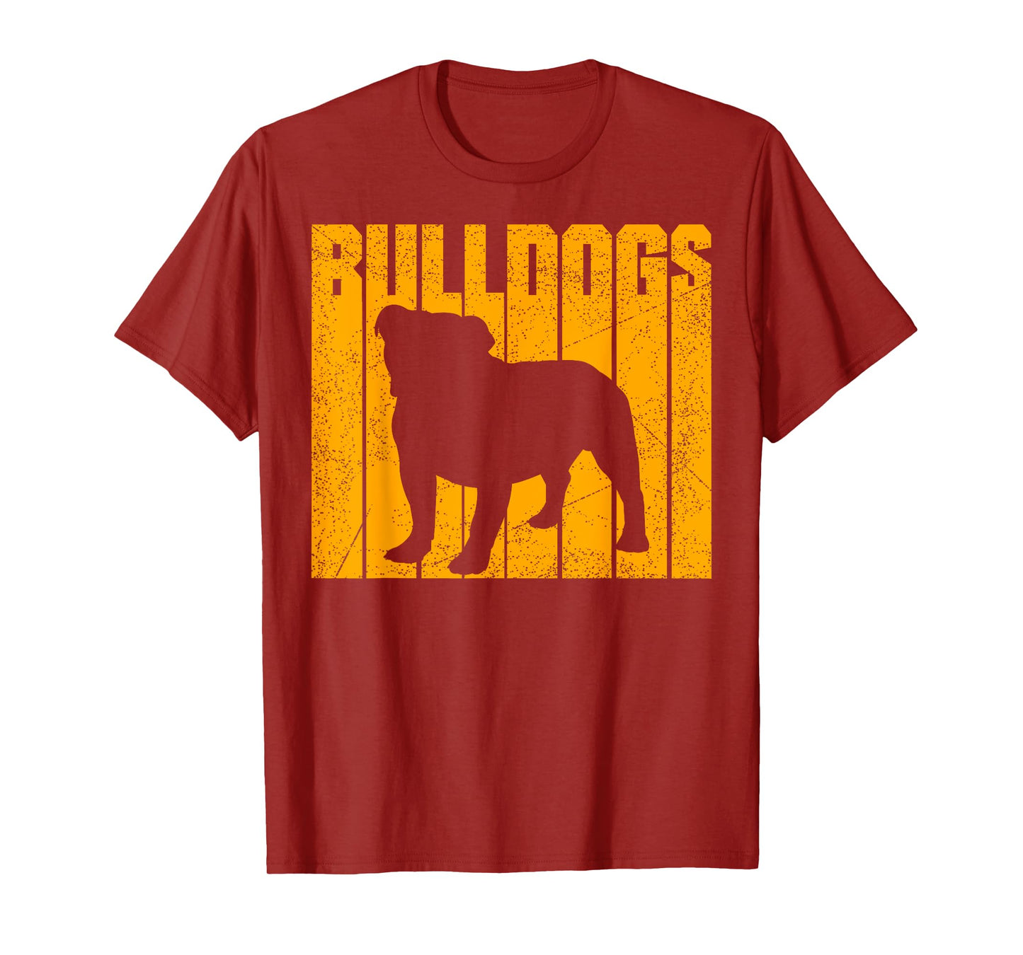 Gold Bulldogs Lover Sports Team Mascot T-Shirt
