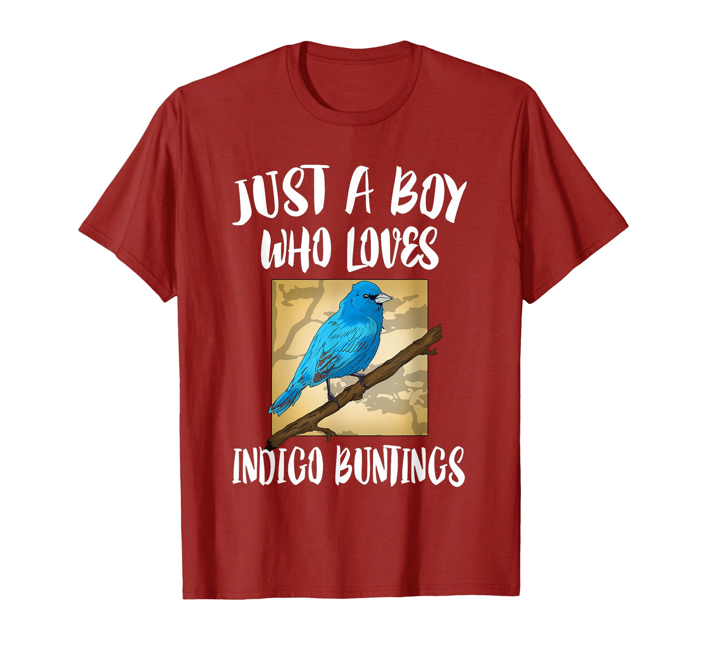 Just A Boy Who Loves Indigo Buntings Birds Birding T-Shirt