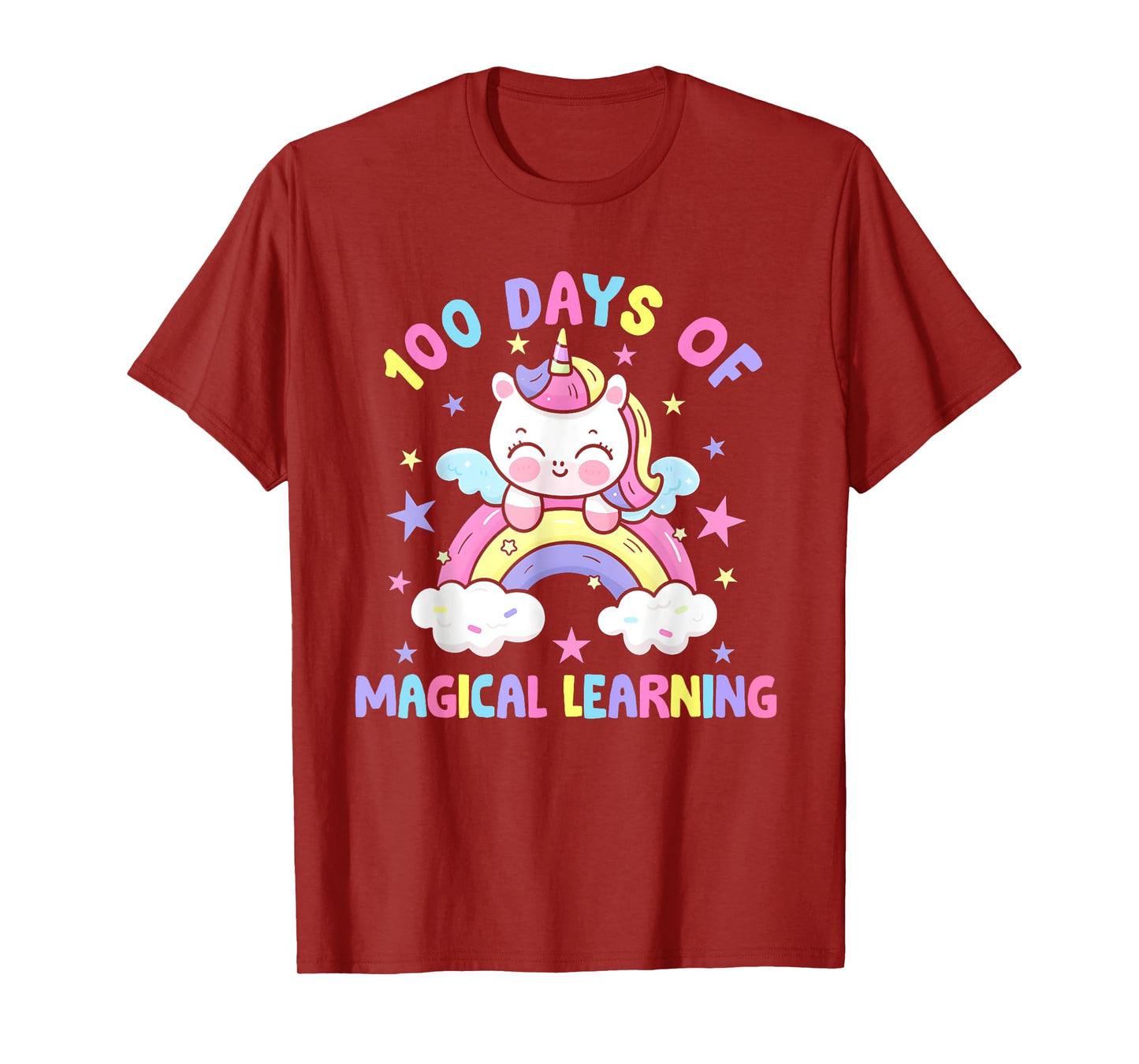 100th Day Of School Unicorn Girls 100 Days Of School Girls T-Shirt