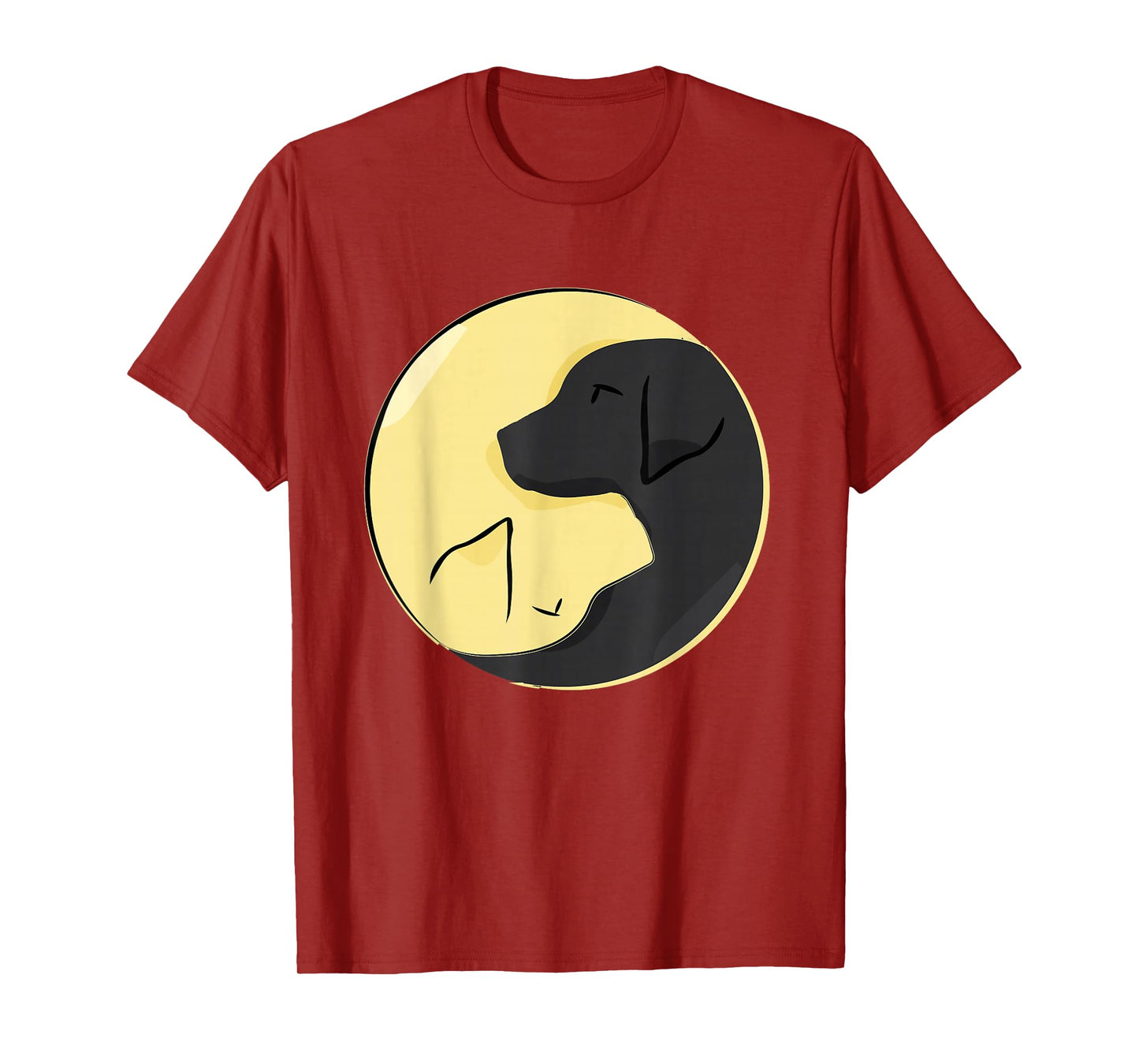 Labrador Yin Yang T-Shirt | Cute Yellow and Black Lab Shirt T-Shirt