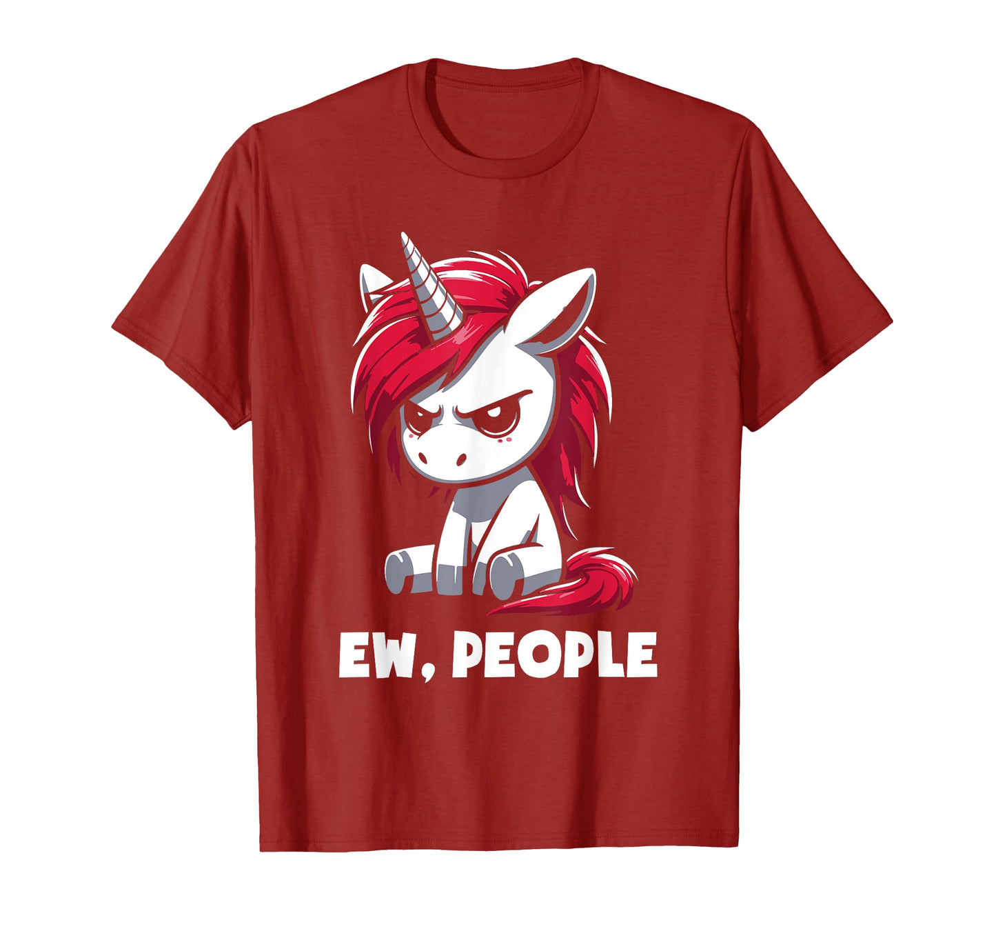 Ew People Unicorn Funny Sarcastic Humor Introvert T-Shirt