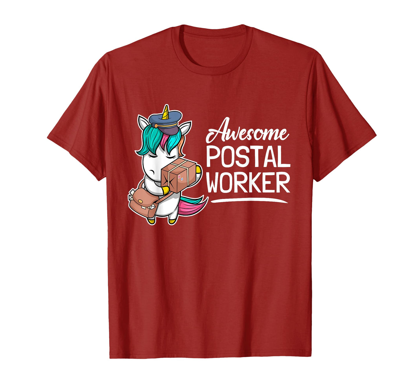 Funny Postal Worker Mailman I Awesome Unicorn Postman T-Shirt