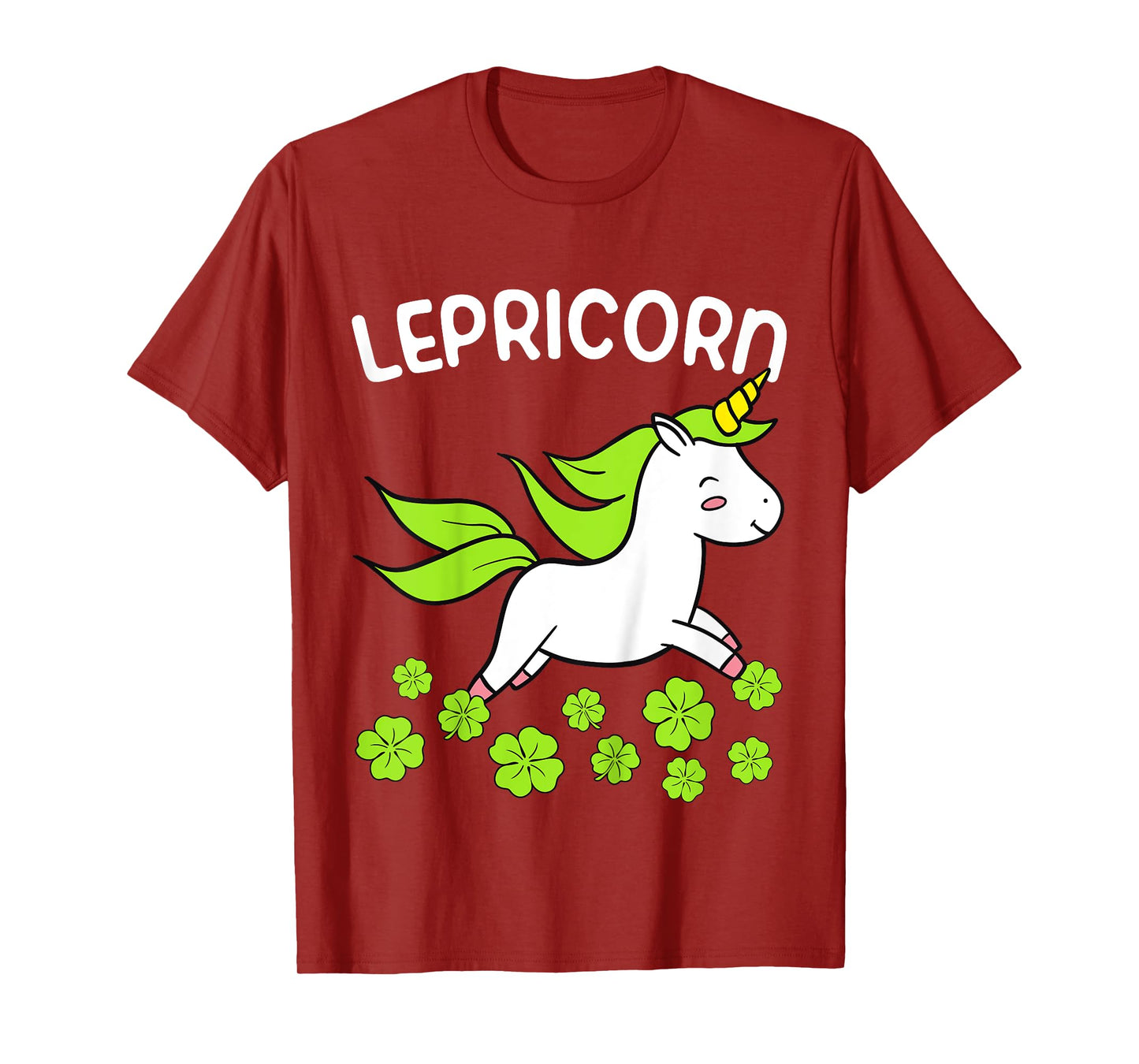 Kids Girls Happy St Patricks Day Unicorn Lepricorn Clover Toddler T-Shirt