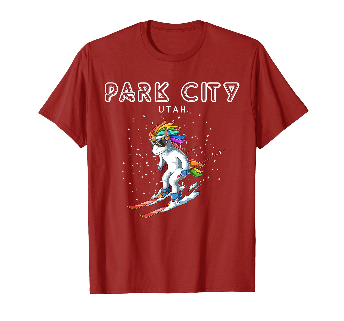 Park City Utah - Unicorn USA Ski Resort 80s Retro Gift T-Shirt