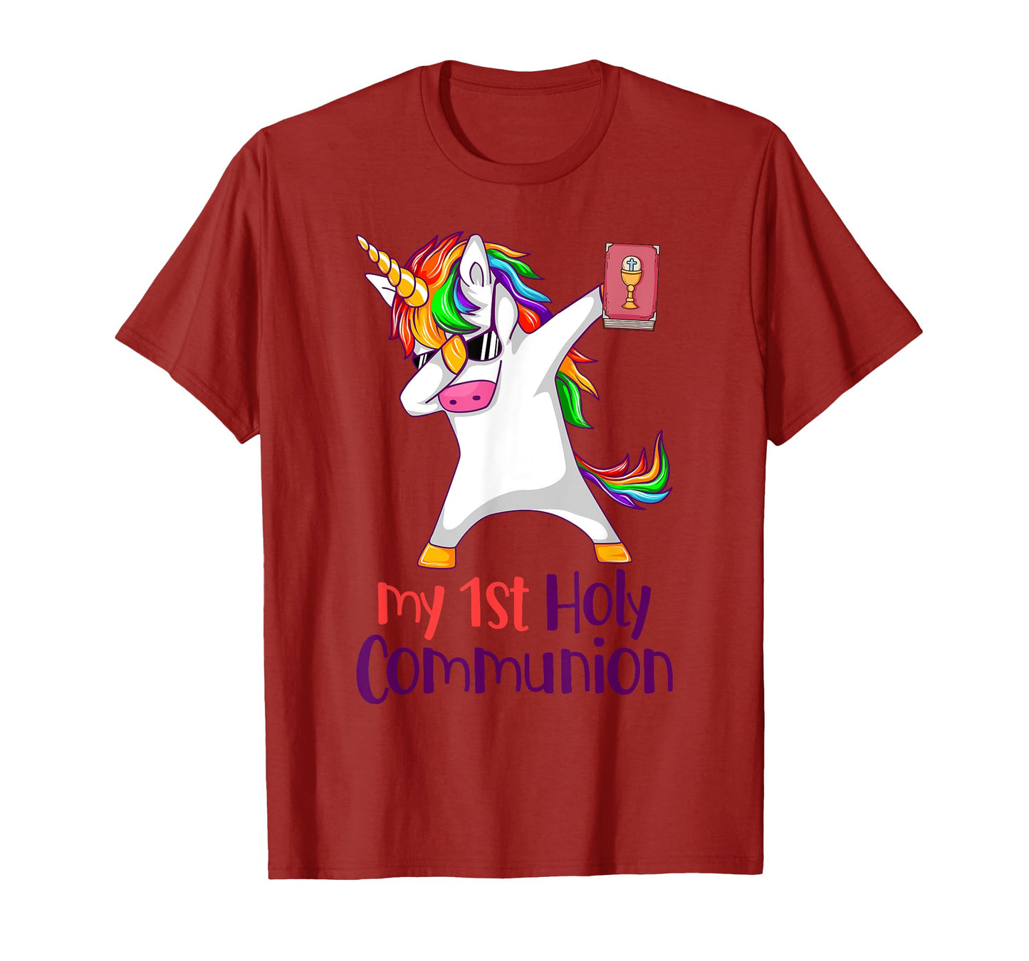 Dabbing Unicorn My 1st Holy Communion Christian Cute Unicorn T-Shirt