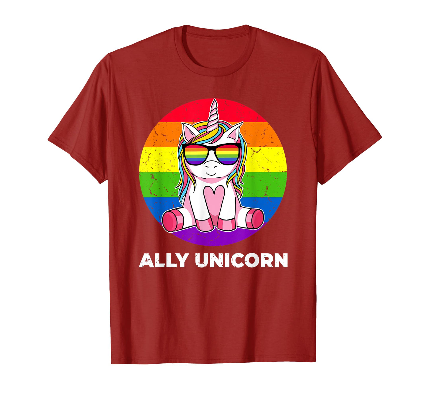 Ally Unicorn Gay Pride LGBT Flag T-Shirt