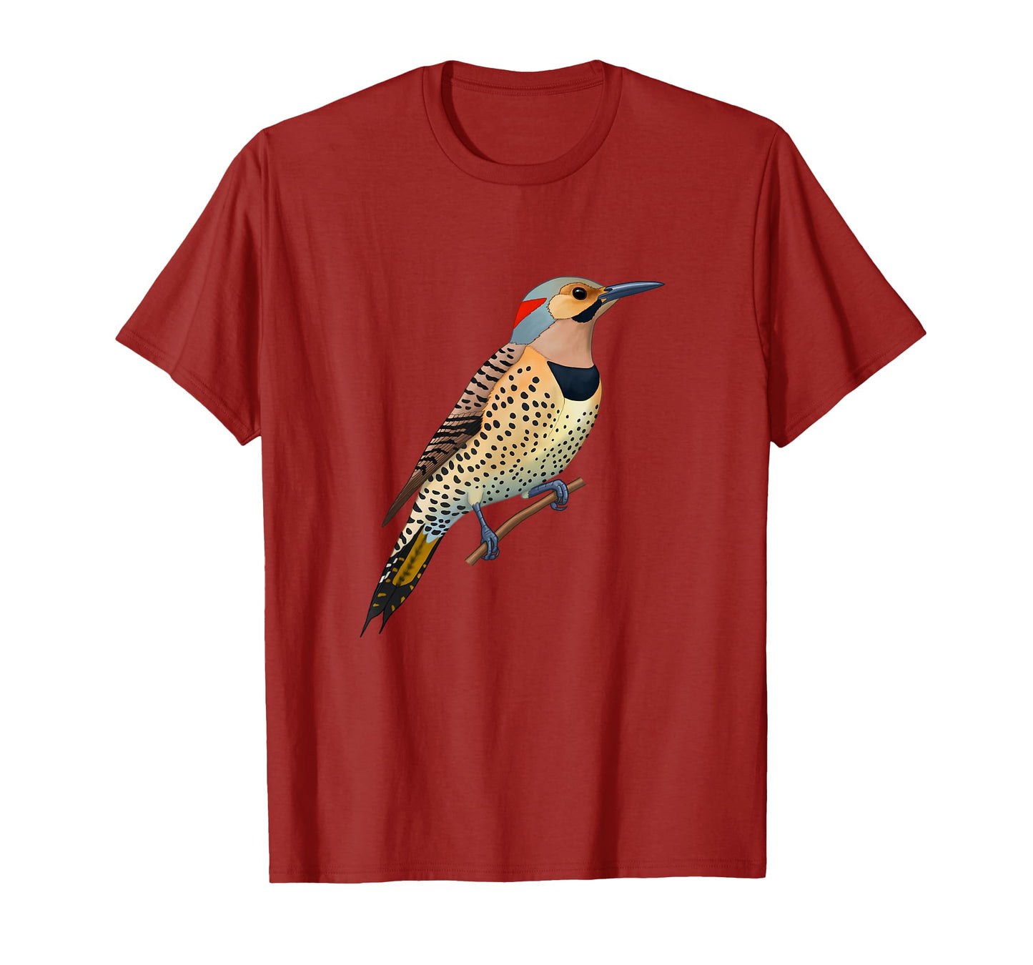 Yellow Shafted Northern Flicker Woodpecker Bird Lover Gift T-Shirt
