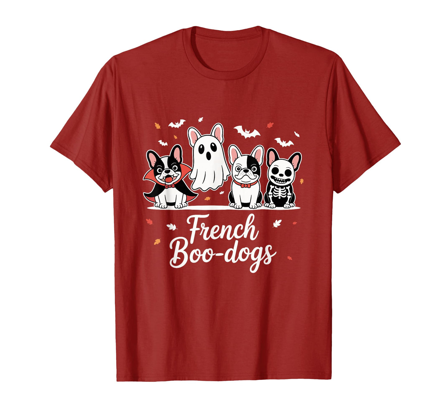 French Boo-Dog Halloween Ghost French Bulldog Fall Autumn T-Shirt