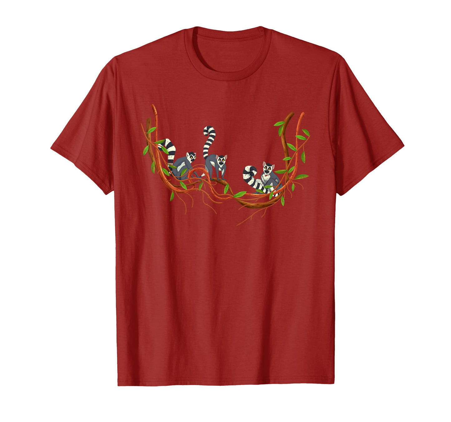 Tropical Monkey Sifakas Vari Madagascar Zoo Animal Lemur T-Shirt