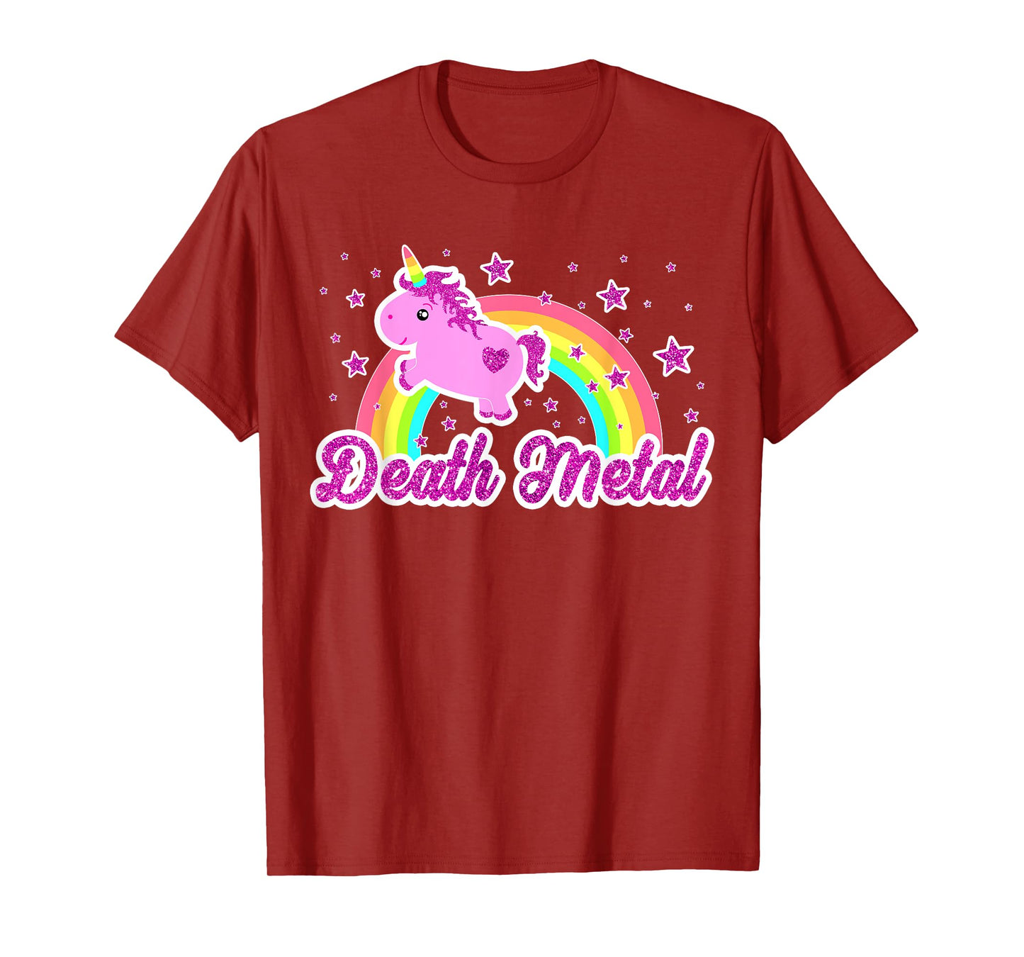 Death Metal Music Funny Ironic Cool Unicorn Tee Festival T-Shirt