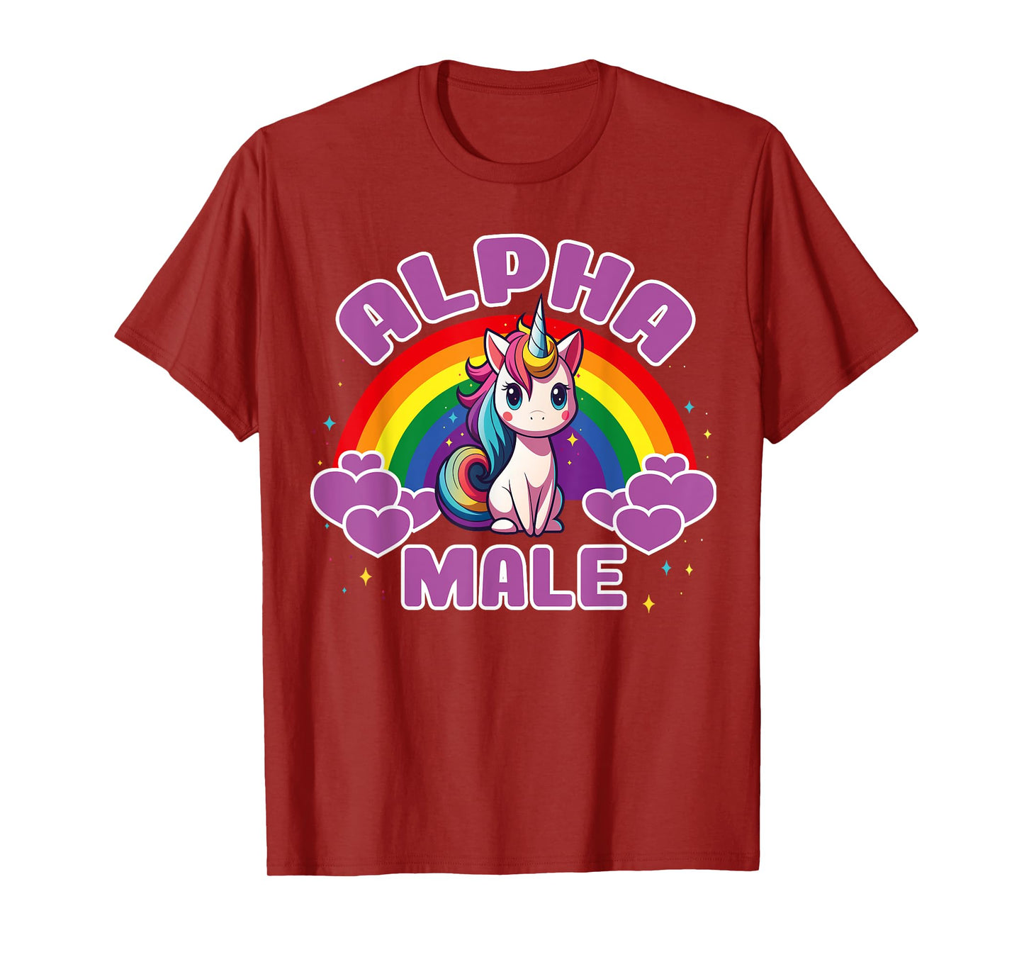 Funny Cute Alpha Male Unicorn, Sarcastic Humor Macho T-Shirt