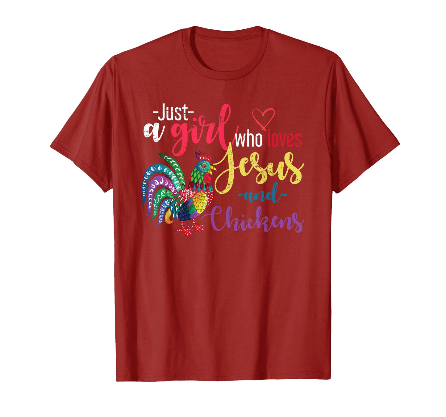 Just A Girl Wo Loves Jesus And Chickens Jesus T-Shirt