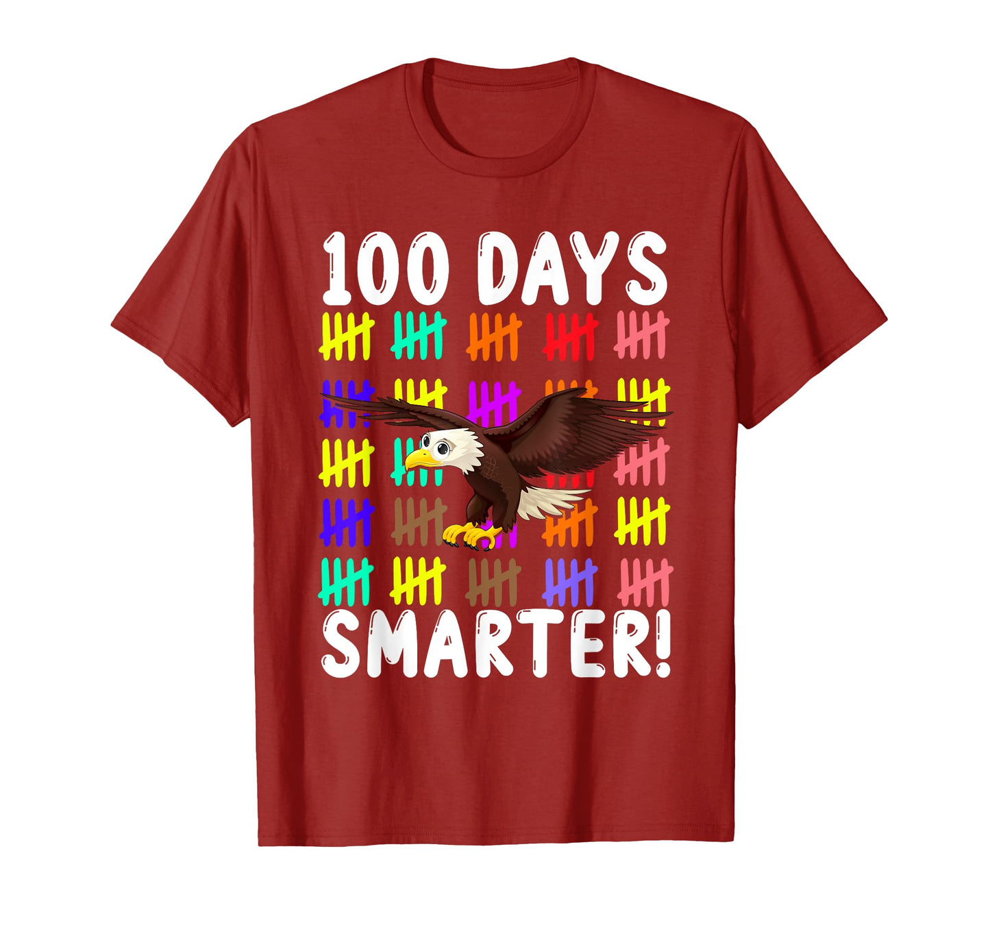 Animal Bird Cute Eagle Student Kids Gift 100 Days Of School T-Shirt