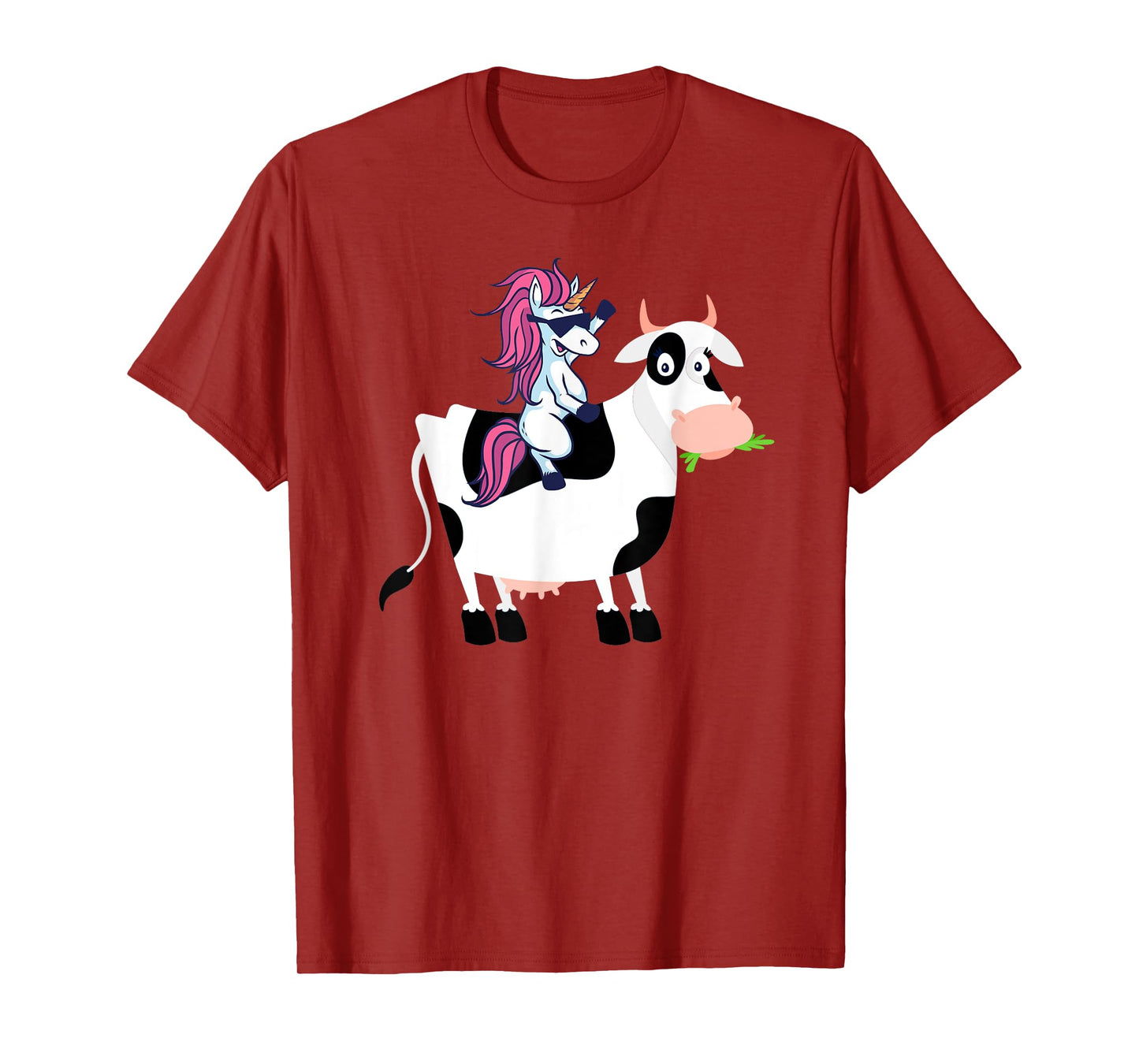 Unicorn Cow Shirt Funny Unicorn Riding Cow TShirt Gift T-Shirt