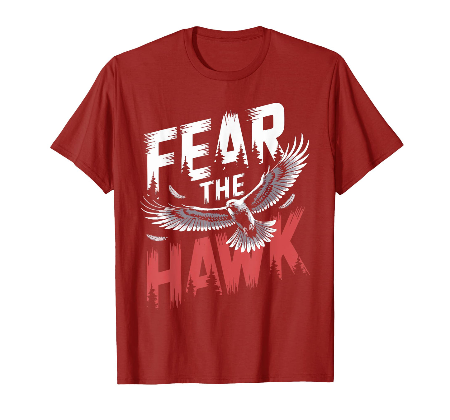 HAWK Designs By ShirtZilla Fear The HAWK Unisex-Adults T-Shirt, Black, Small, Short Sleeve, Humor T-Shirt