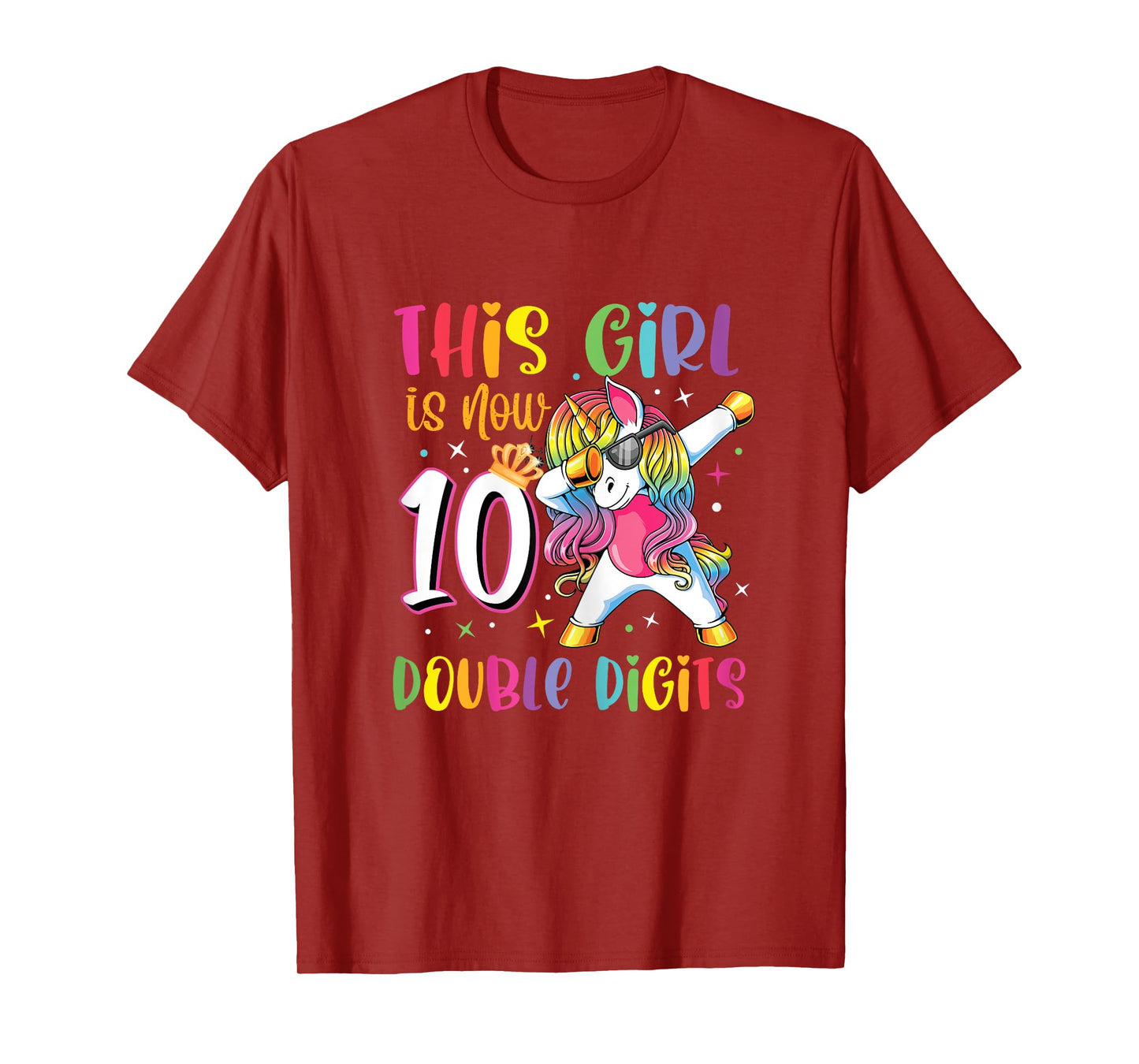 This Girl Is Now 10 Double Digits Shirt 10th birthday Gift T-Shirt