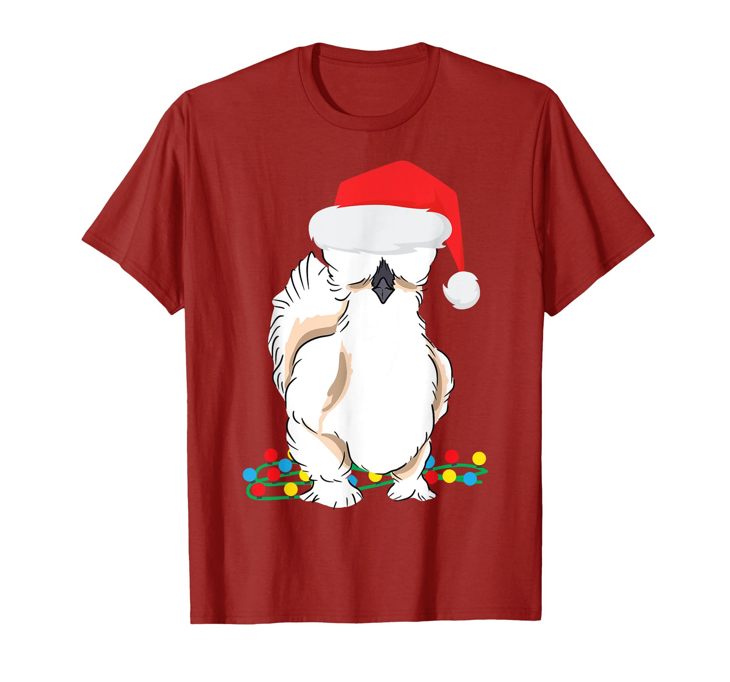 Silkie Silky Chicken Funny Christmas Graphic T-Shirt