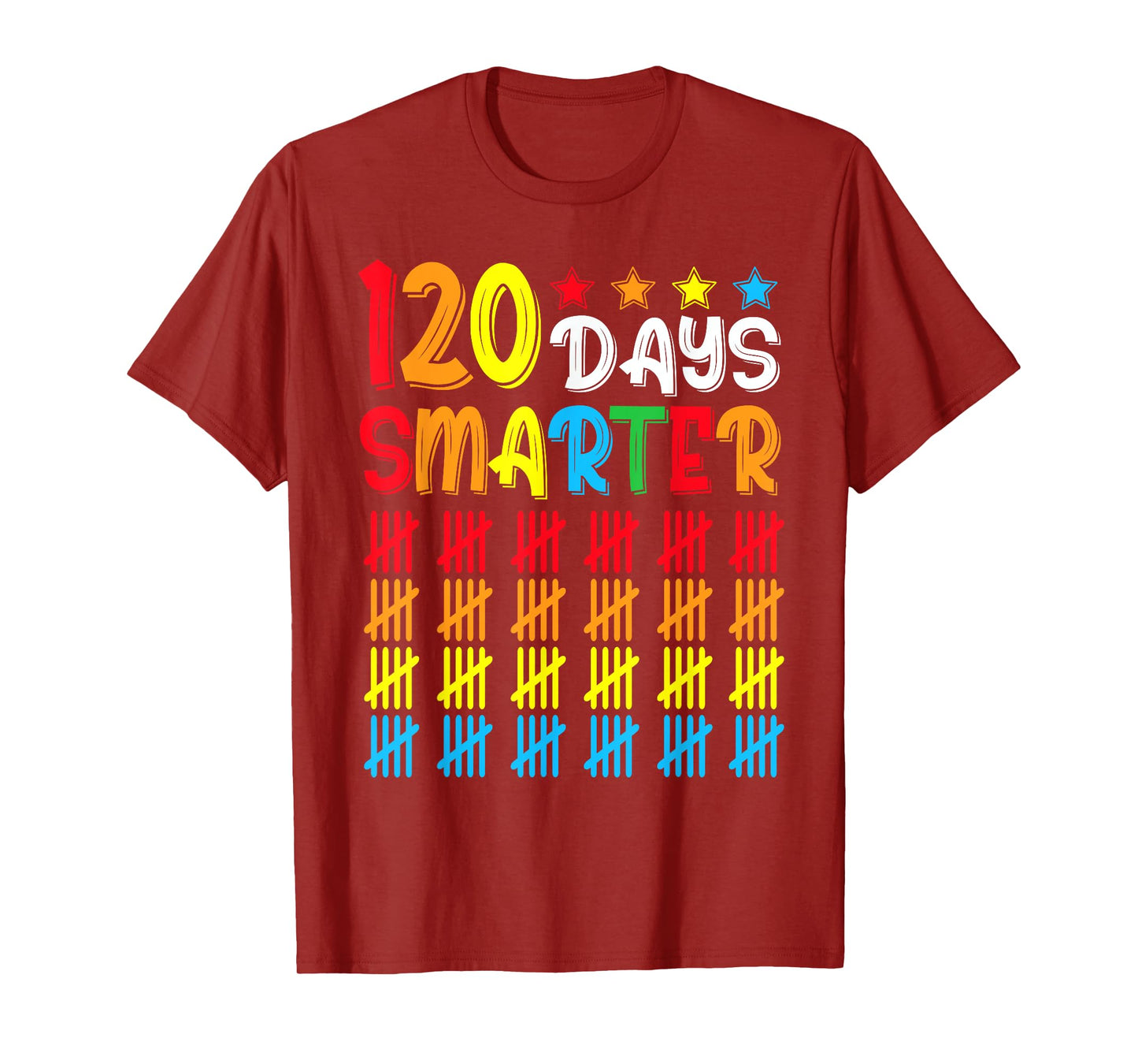 120th Day of School Teacher Child Kid Happy 120 Days Smarter T-Shirt