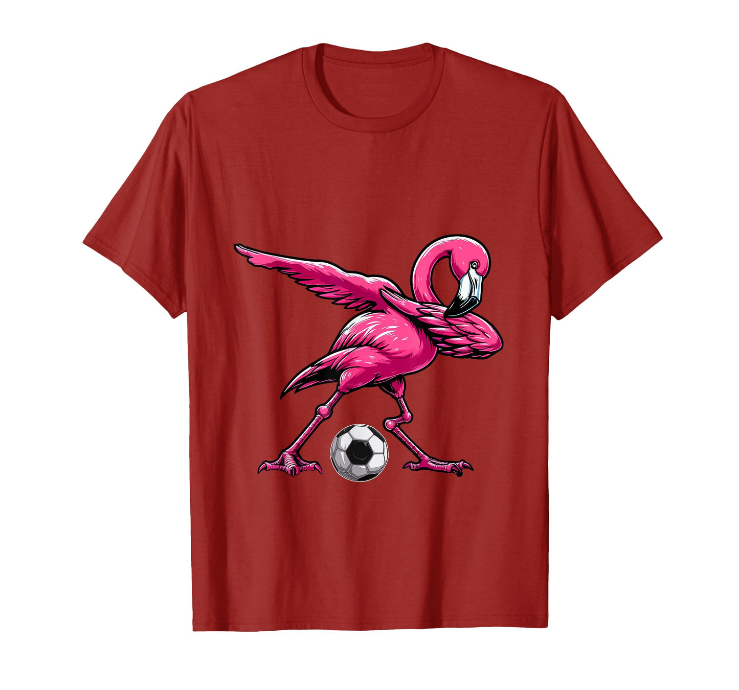 Dabbing Flamingo Costume Soccer Player Fan Lover Team T-Shirt