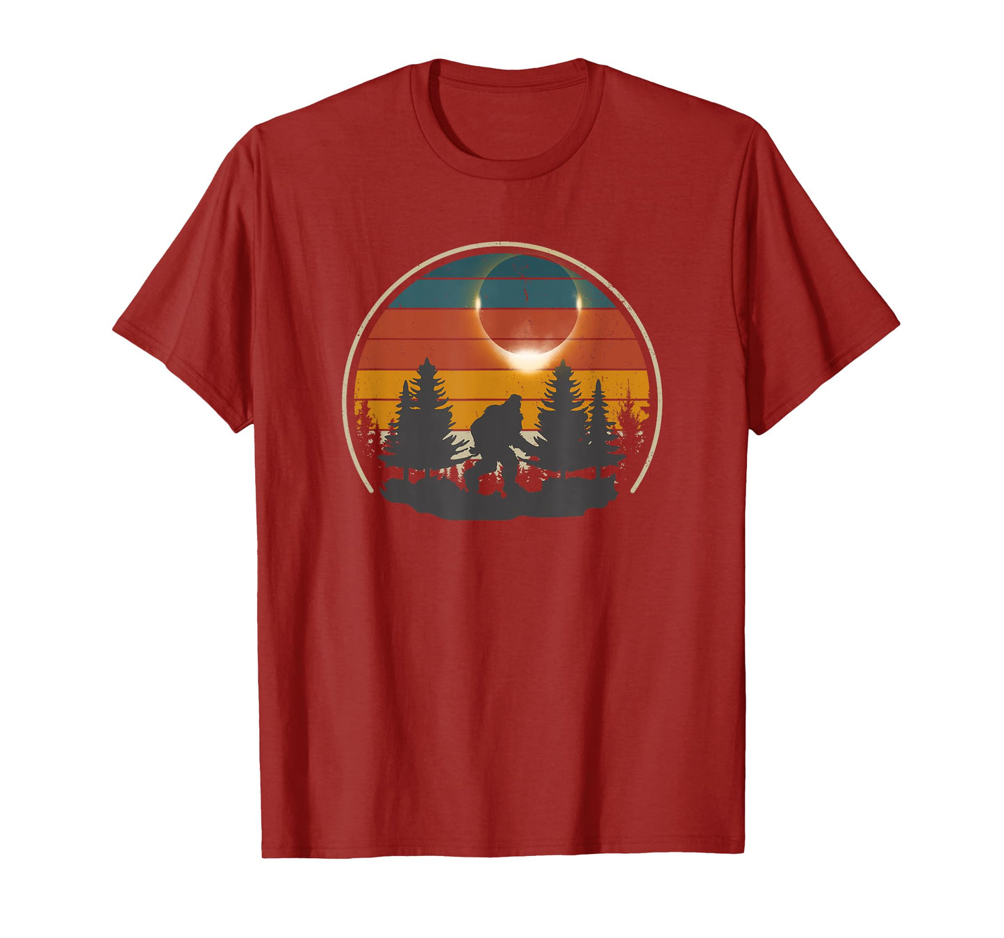 America Totality Retro Bigfoot Total Solar Eclipse 2024 T-Shirt