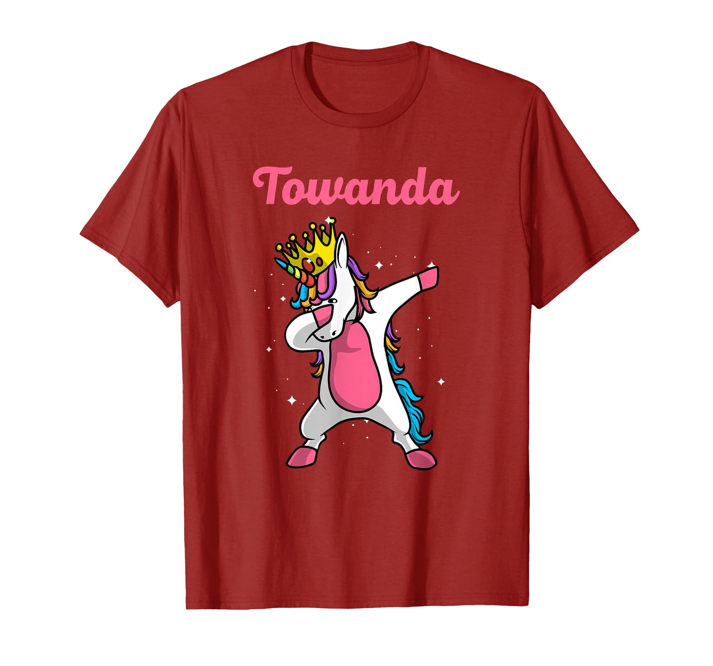 TOWANDA Name Personalized Birthday Dabbing Unicorn Queen T-Shirt