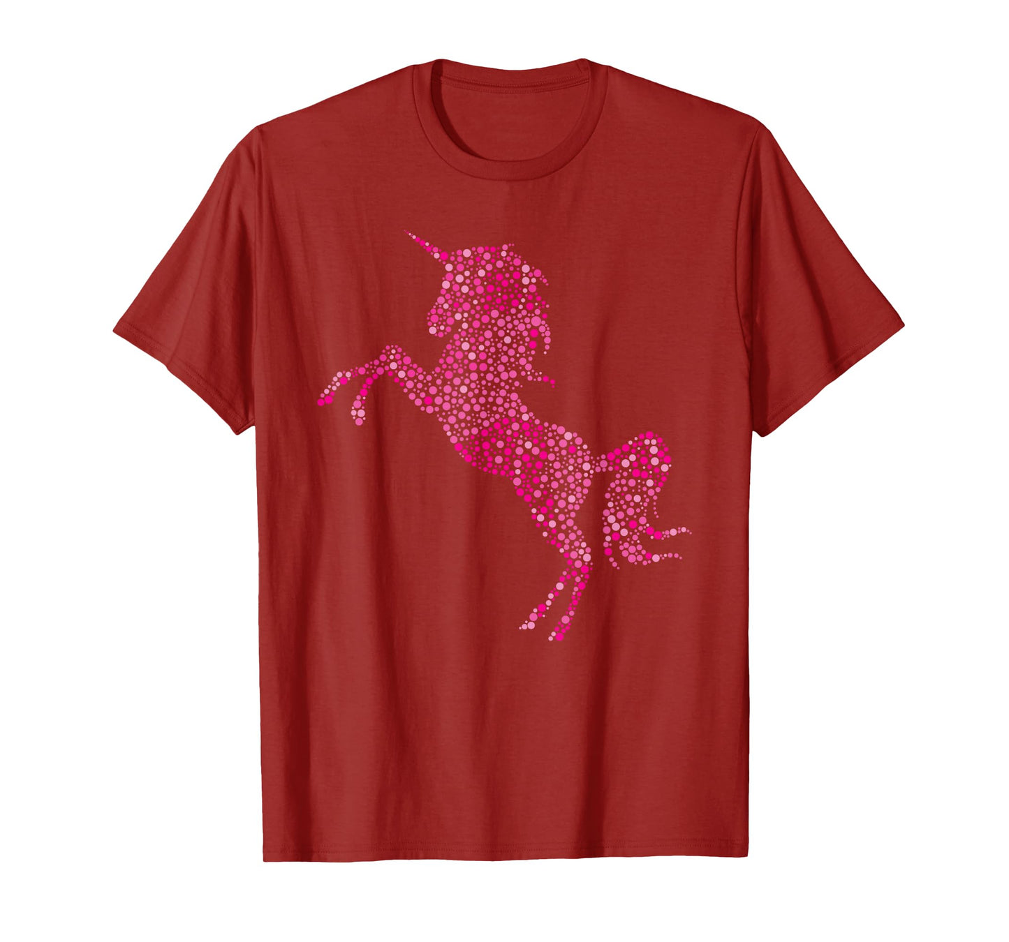 Girl's Unicorn Pink Polka Dot Day Womens Horse T-Shirt