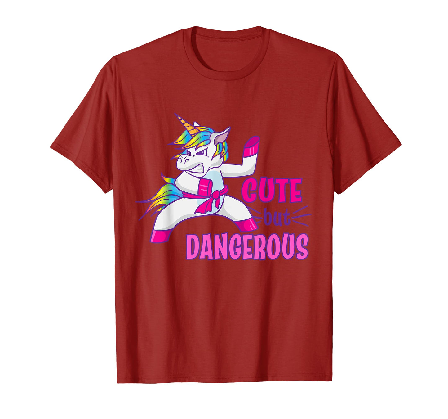 Cute But Dangerous Ninja Karate Taekwondo Kung Fu Unicorn T-Shirt