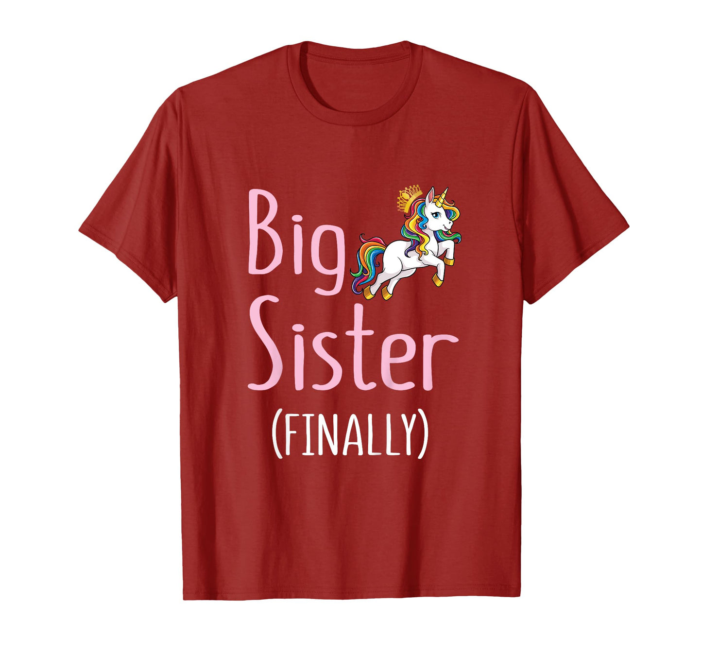 Kids Big Sister Finally Unicorn Girls Big Sister Announcement T-Shirt
