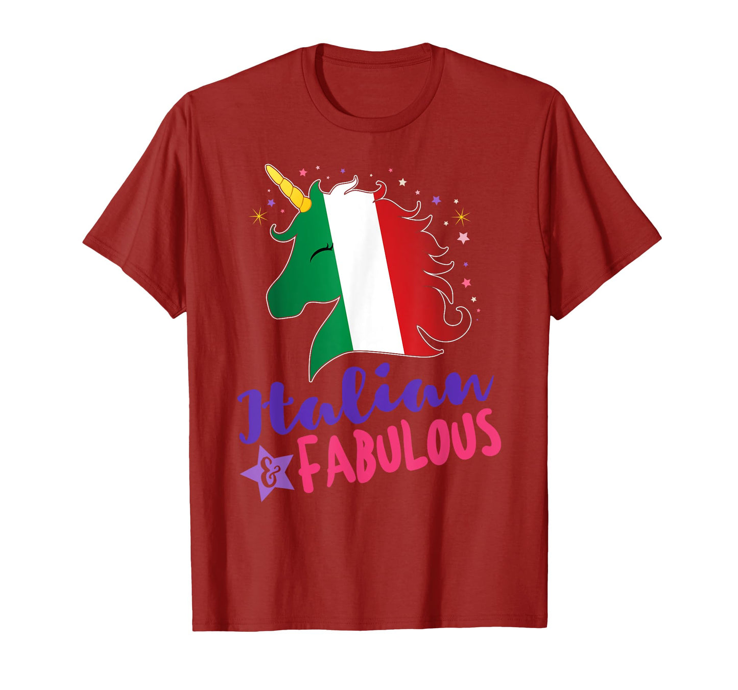 Italian Pride Gift for Her Italian Unicorn T-Shirt
