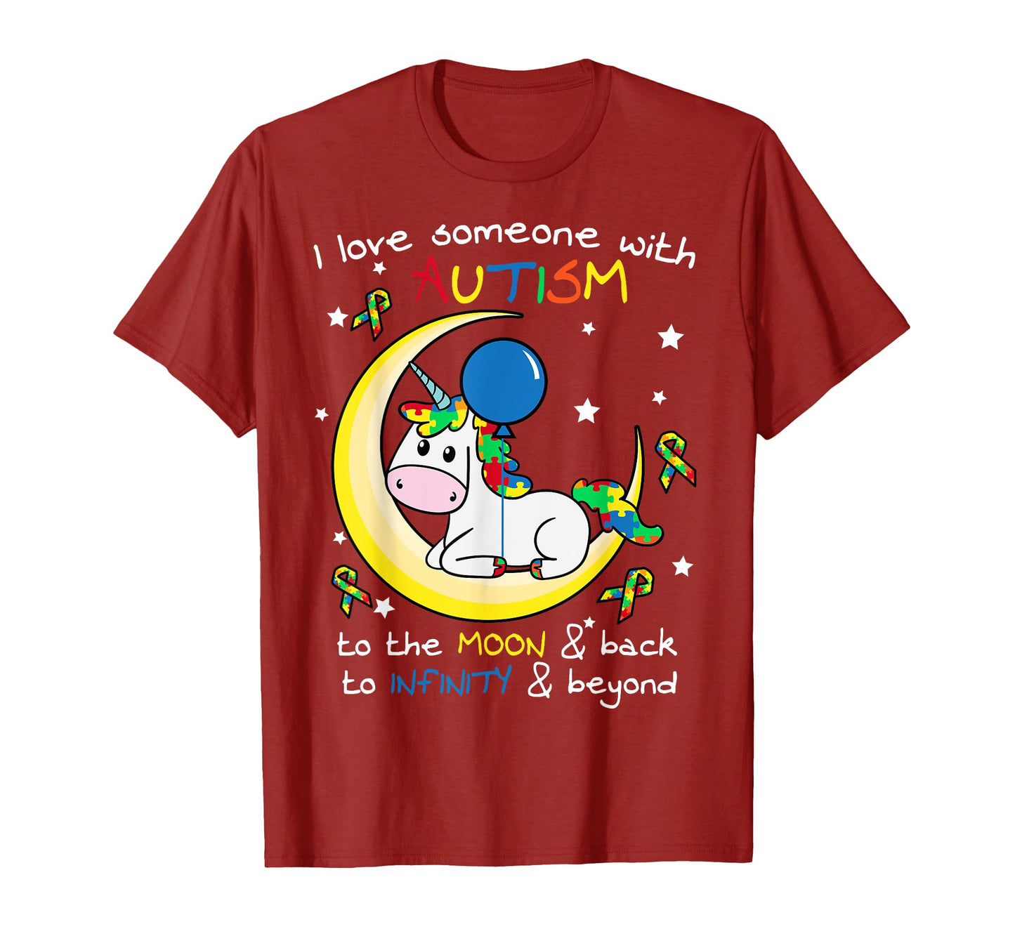 Unicorn Puzzle Moon Star Inspirational Autism Awareness Gift T-Shirt