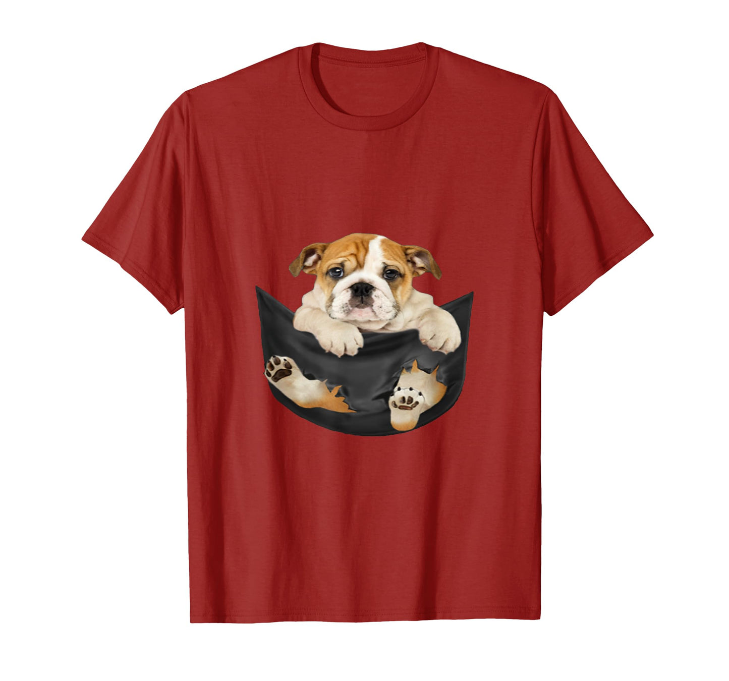 Dog Lovers Gifts Bulldog In Pocket Funny Dog Face T-Shirt