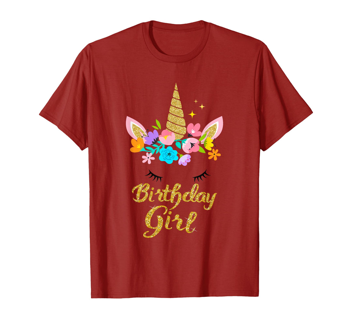 Unicorn Birthday Girl T-Shirt Gift Birthday Present For Girl T-Shirt