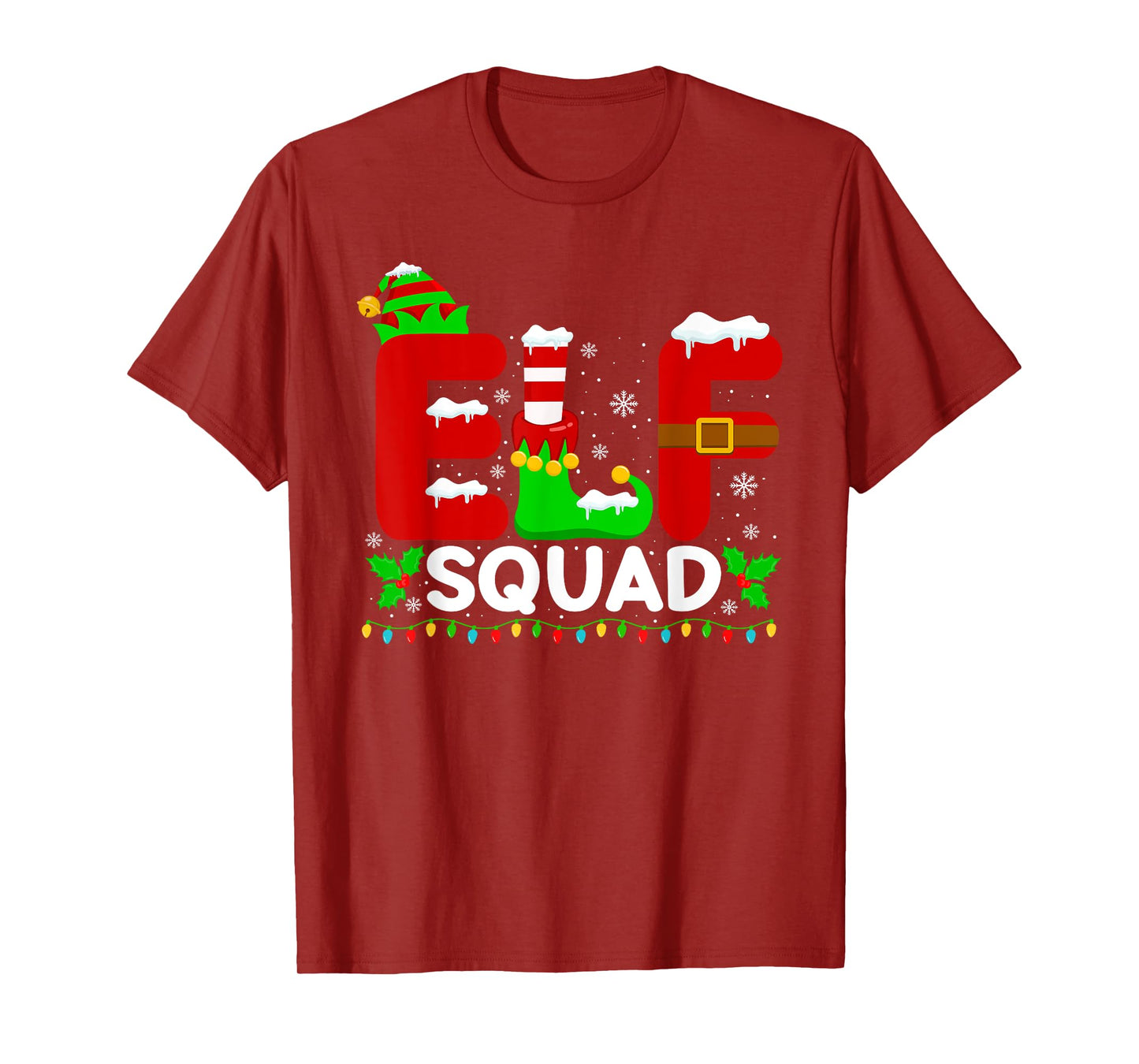 Elf Squad Family Christmas Matching Pajamas Xmas Holiday T-Shirt