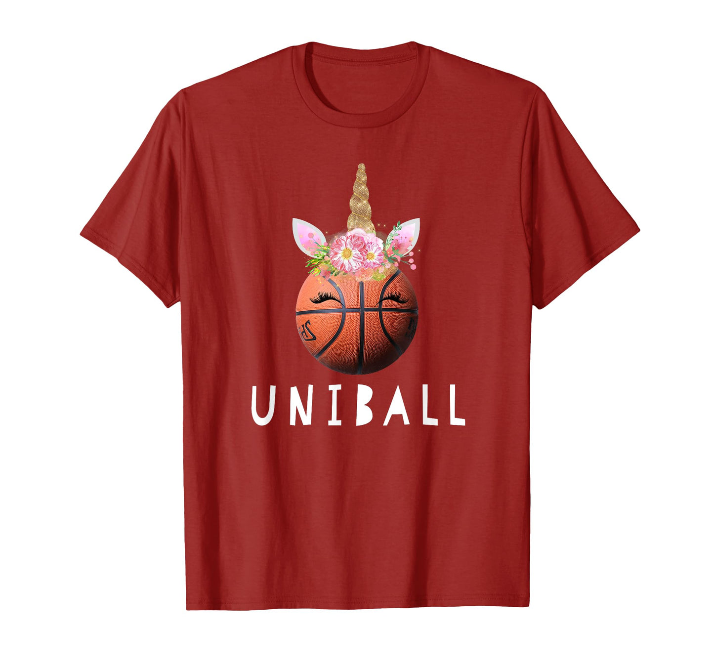 Uniball Funny Unicorn Basketball Girls T-Shirt T-Shirt