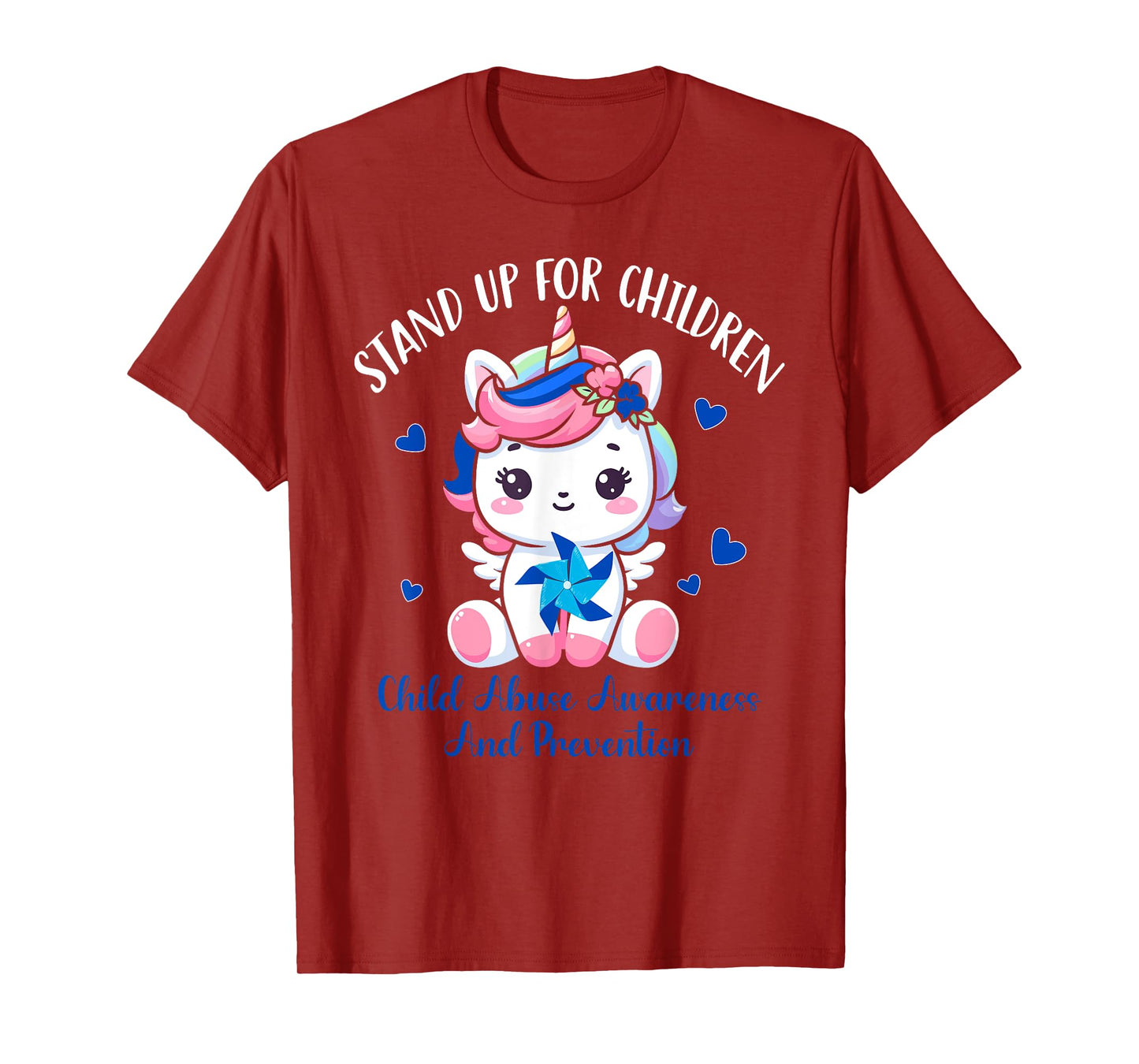 Child Abuse Prevention Month-Stand Up For Children Unicorn T-Shirt