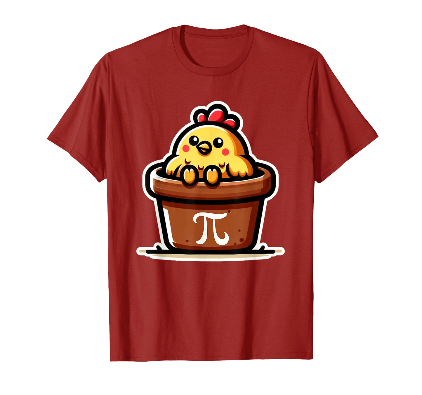 Funny Math Pun Chicken Pot Pi Cute Mathematics Humor T-Shirt
